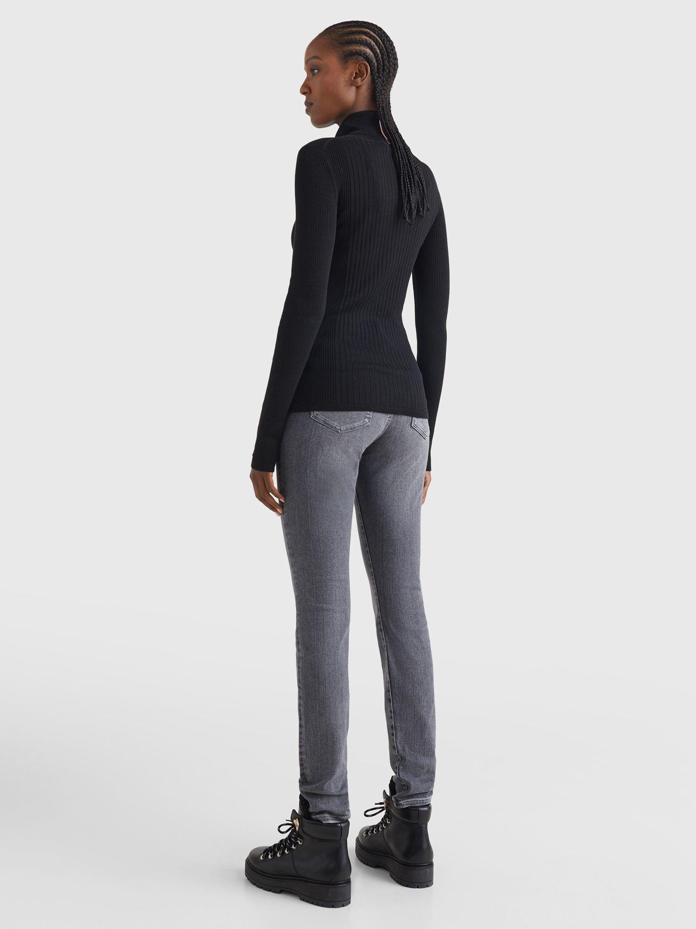 Sweater Acanalado Con Cuello Negro Tommy Hilfiger-2