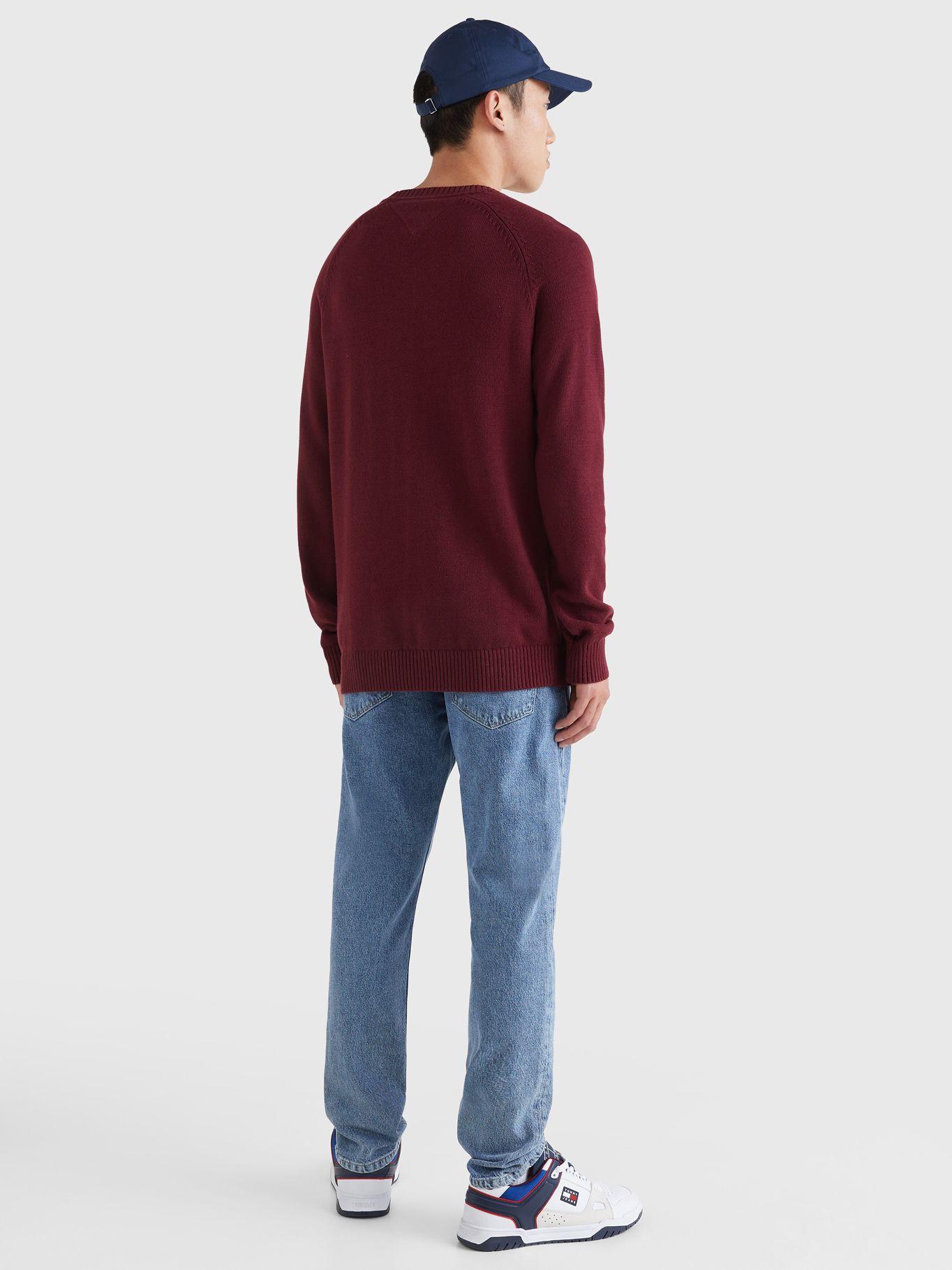 Sweater Flag Logo Regular Fit Burdeo Tommy Jeans-2