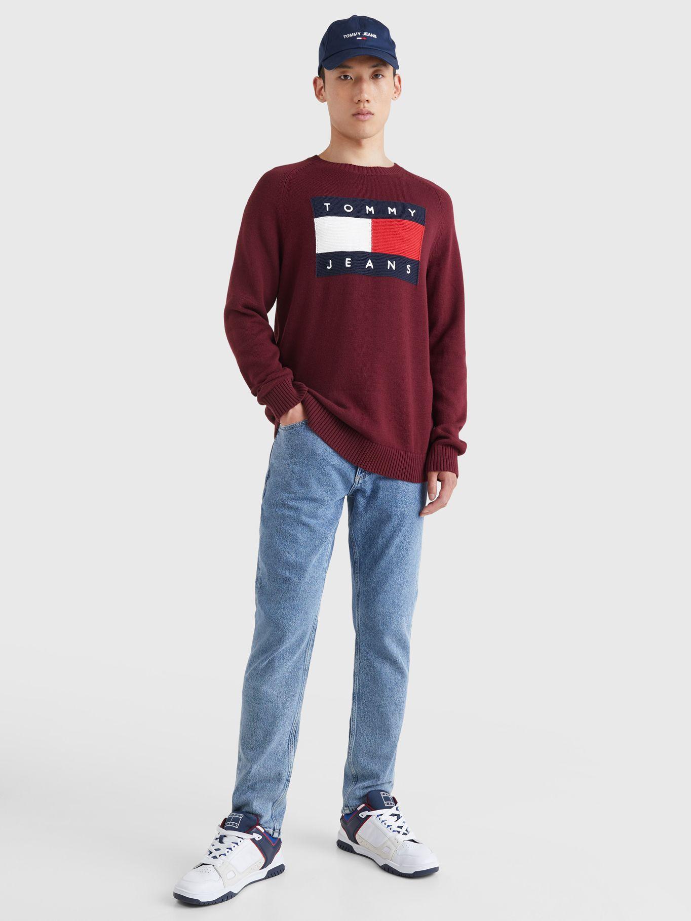 Sweater Flag Logo Regular Fit Burdeo Tommy Jeans-1