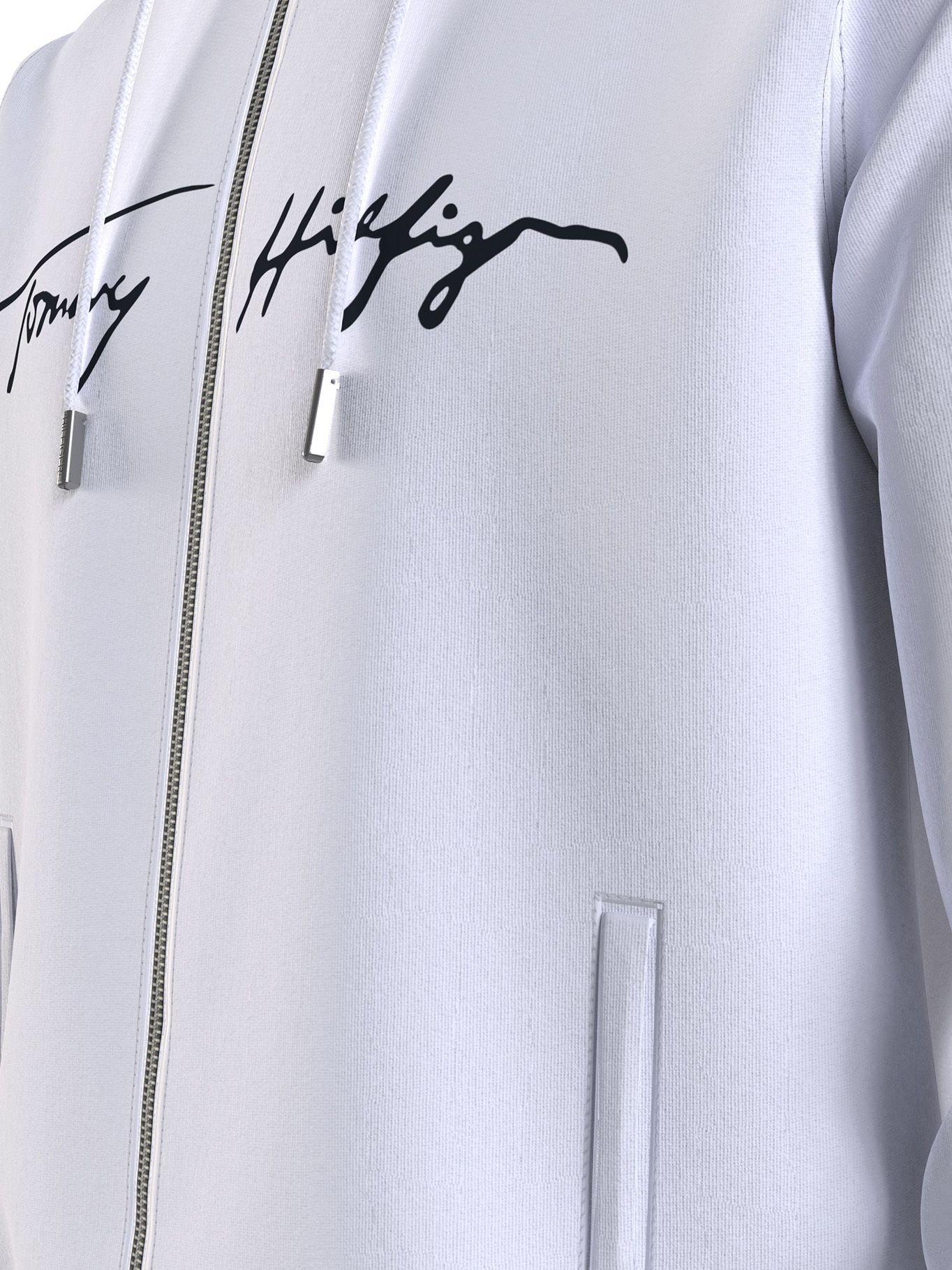 Polerón Signature Zip Blanco Tommy Hilfiger JN2-4