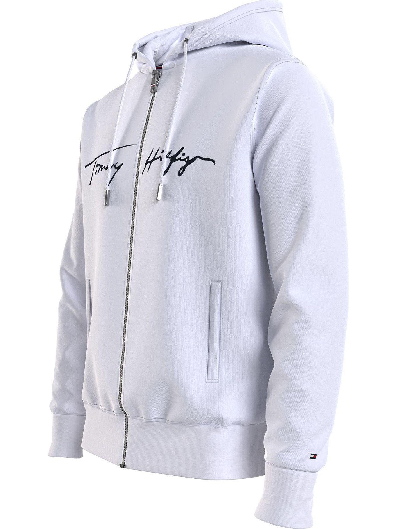 Polerón Signature Zip Blanco Tommy Hilfiger JN2-2