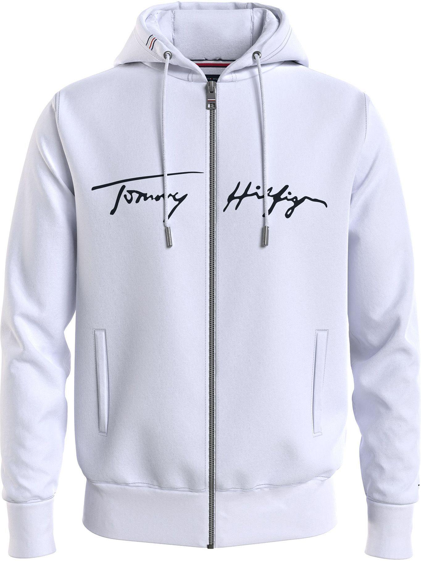 Polerón Signature Zip Blanco Tommy Hilfiger JN2-0