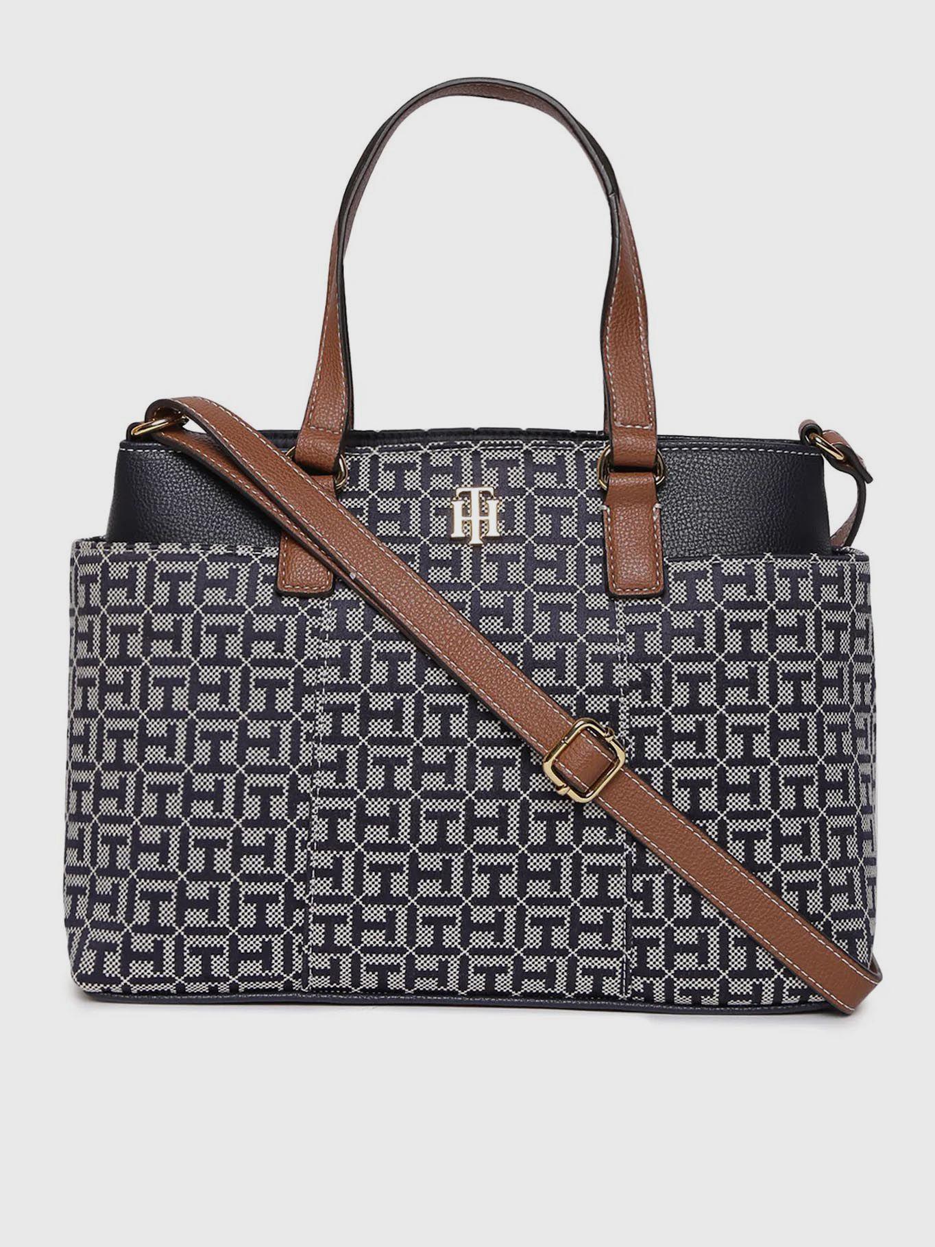 Cartera Satchel Monogram Azul Tommy Hilfiger-0