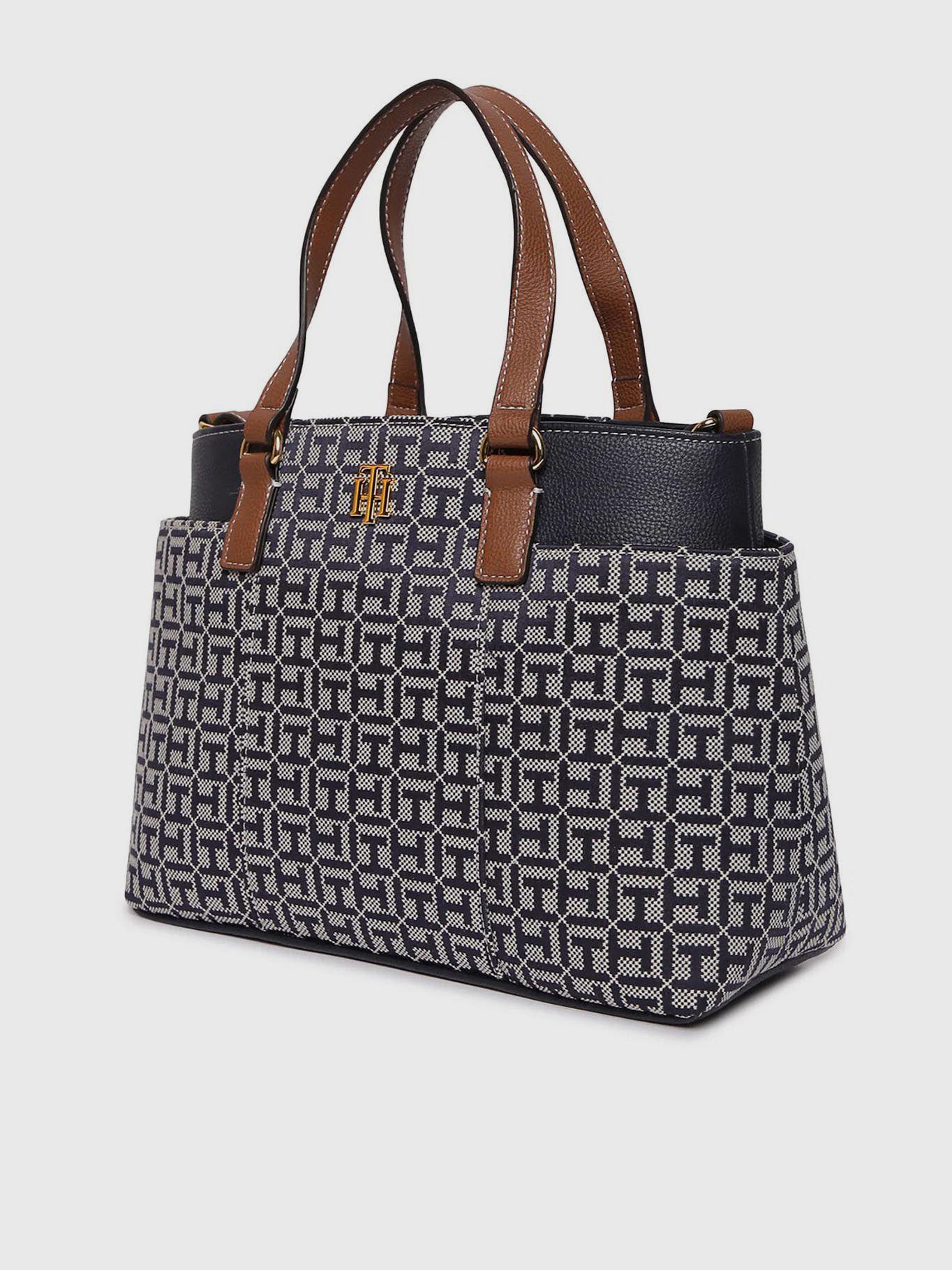 Cartera Satchel Monogram Azul Tommy Hilfiger-2