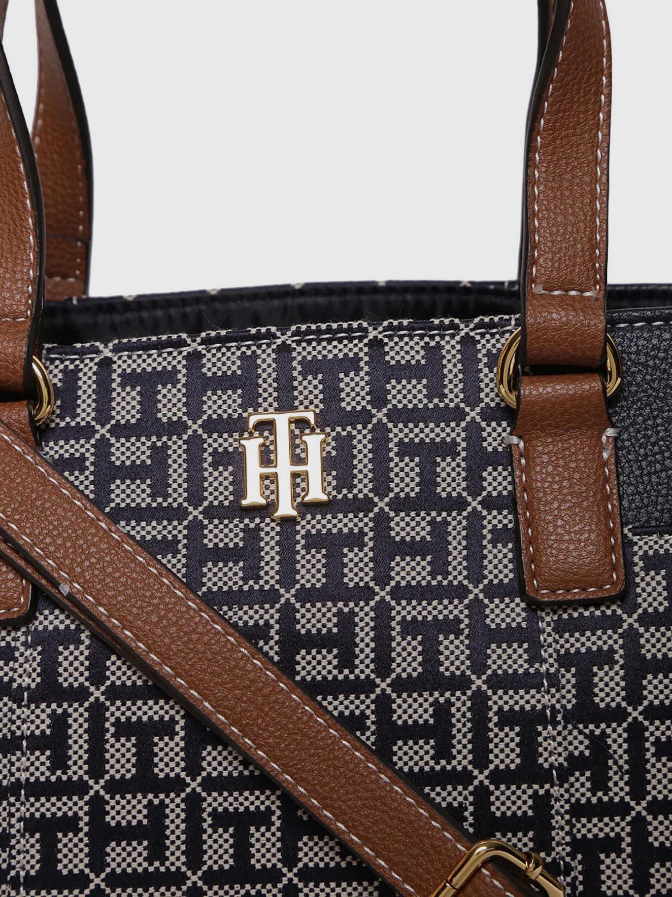 Cartera Satchel Monogram Azul Tommy Hilfiger-4