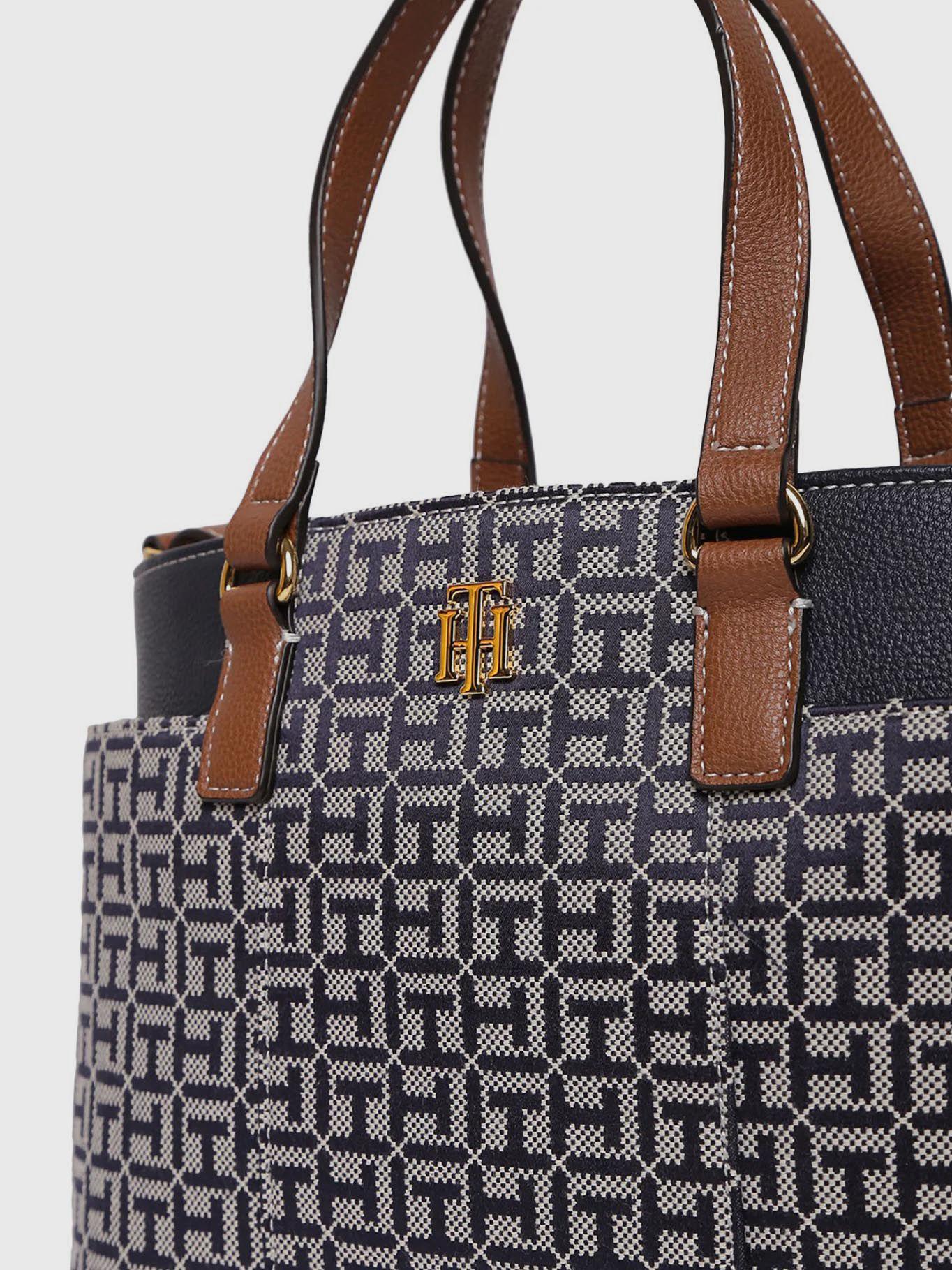 Cartera Satchel Monogram Azul Tommy Hilfiger-5