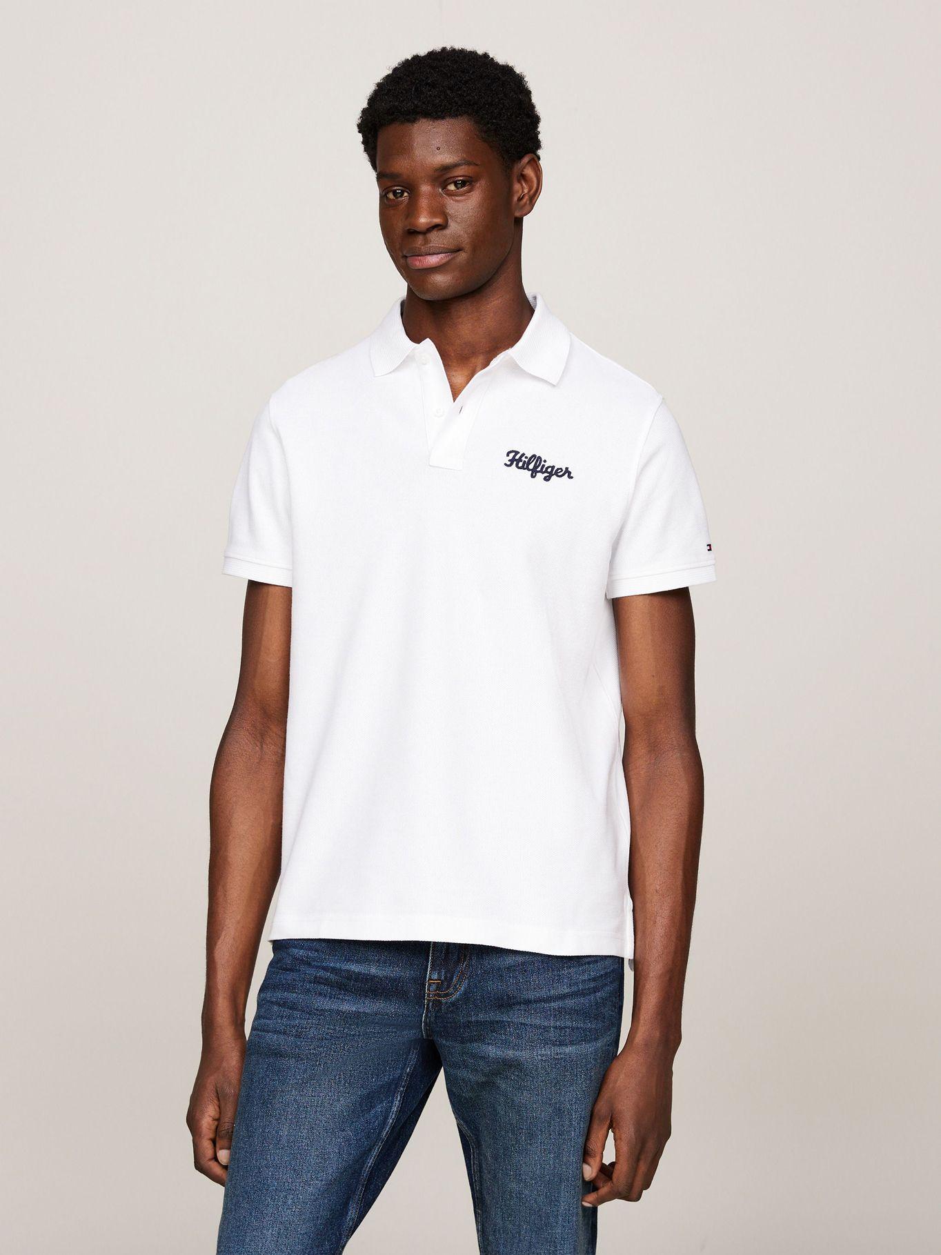 Polo Con Logo En Cadeneta Blanco Tommy Hilfiger-0