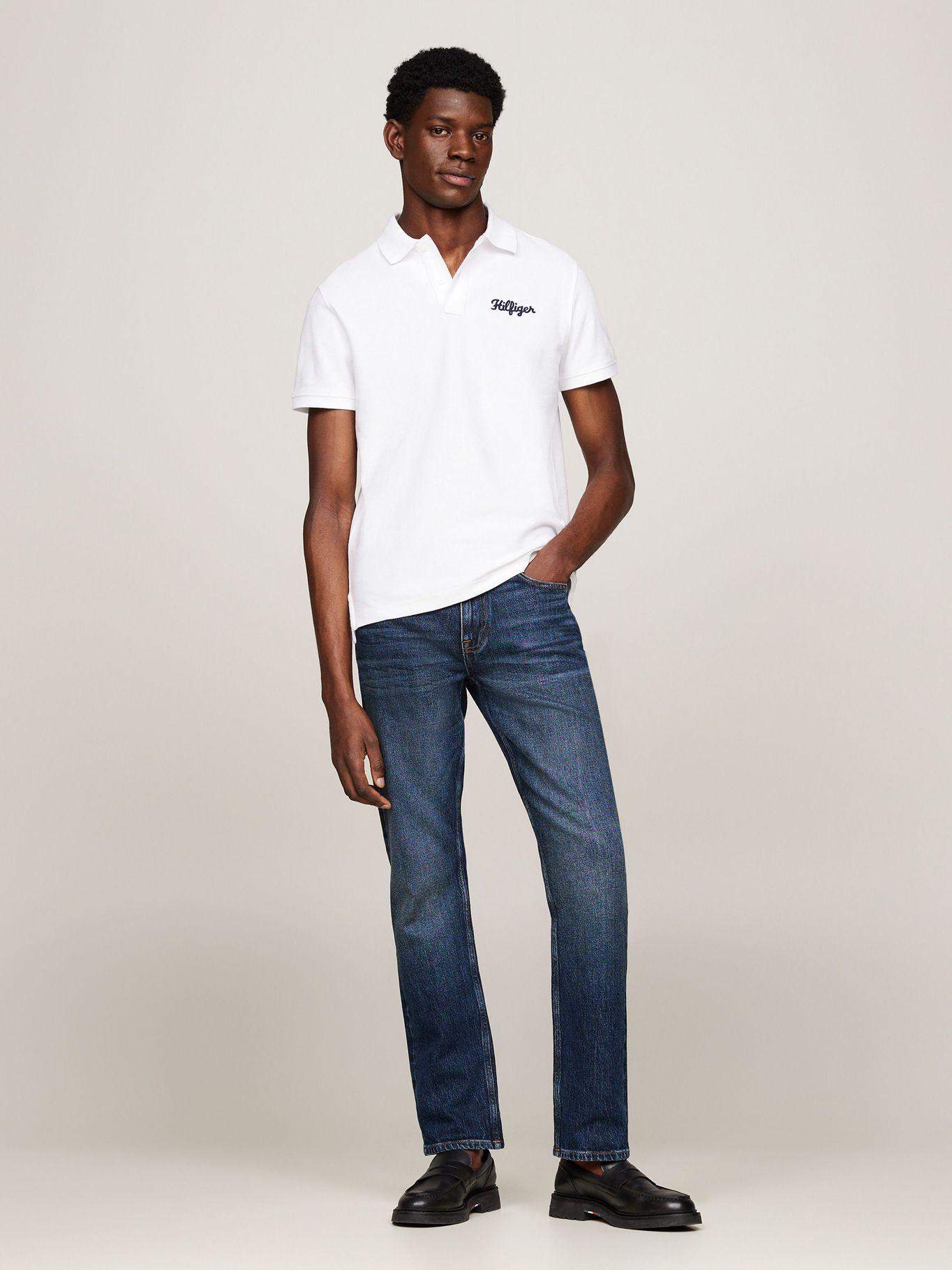 Polo Con Logo En Cadeneta Blanco Tommy Hilfiger-1