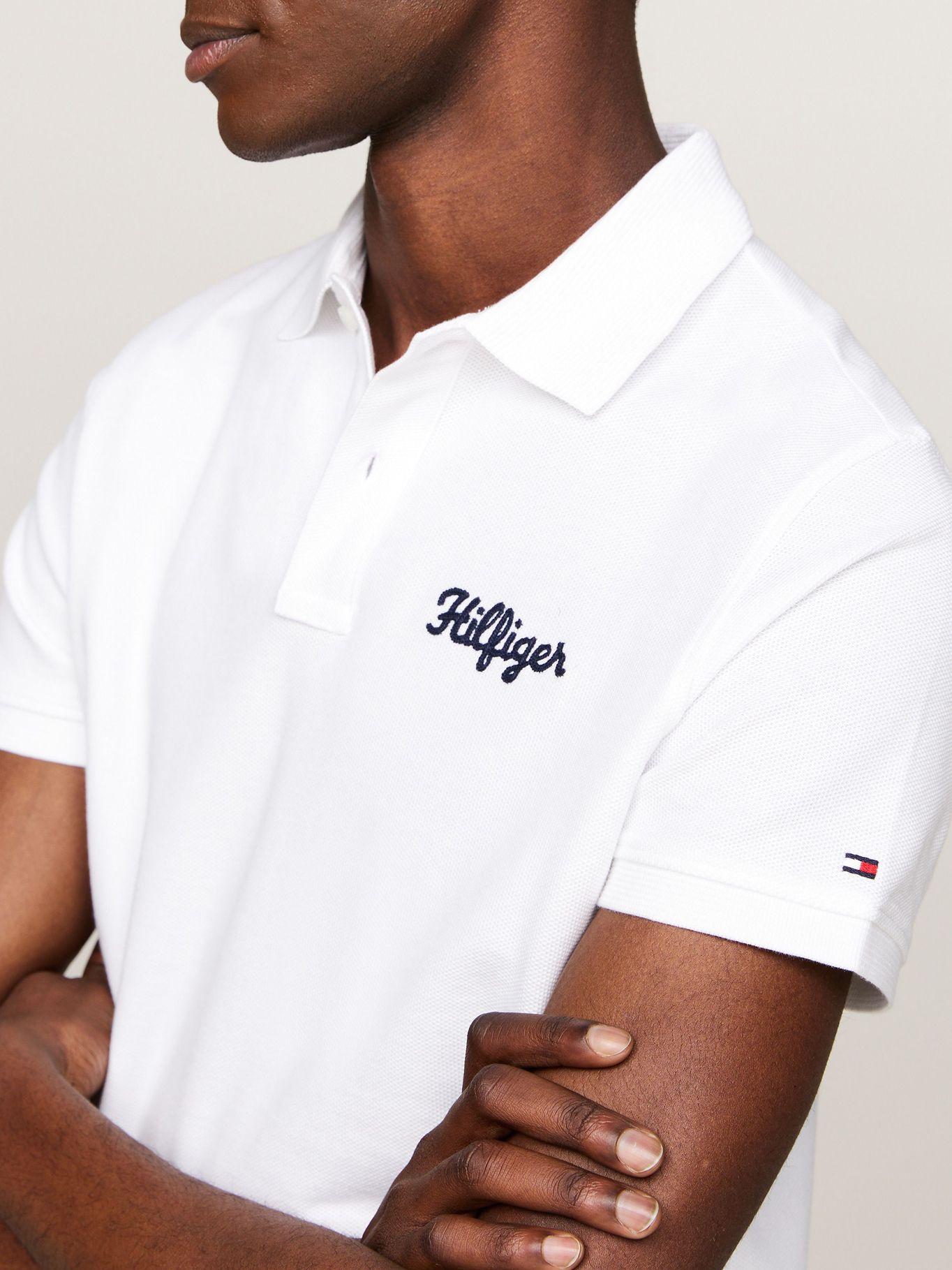 Polo Con Logo En Cadeneta Blanco Tommy Hilfiger-3