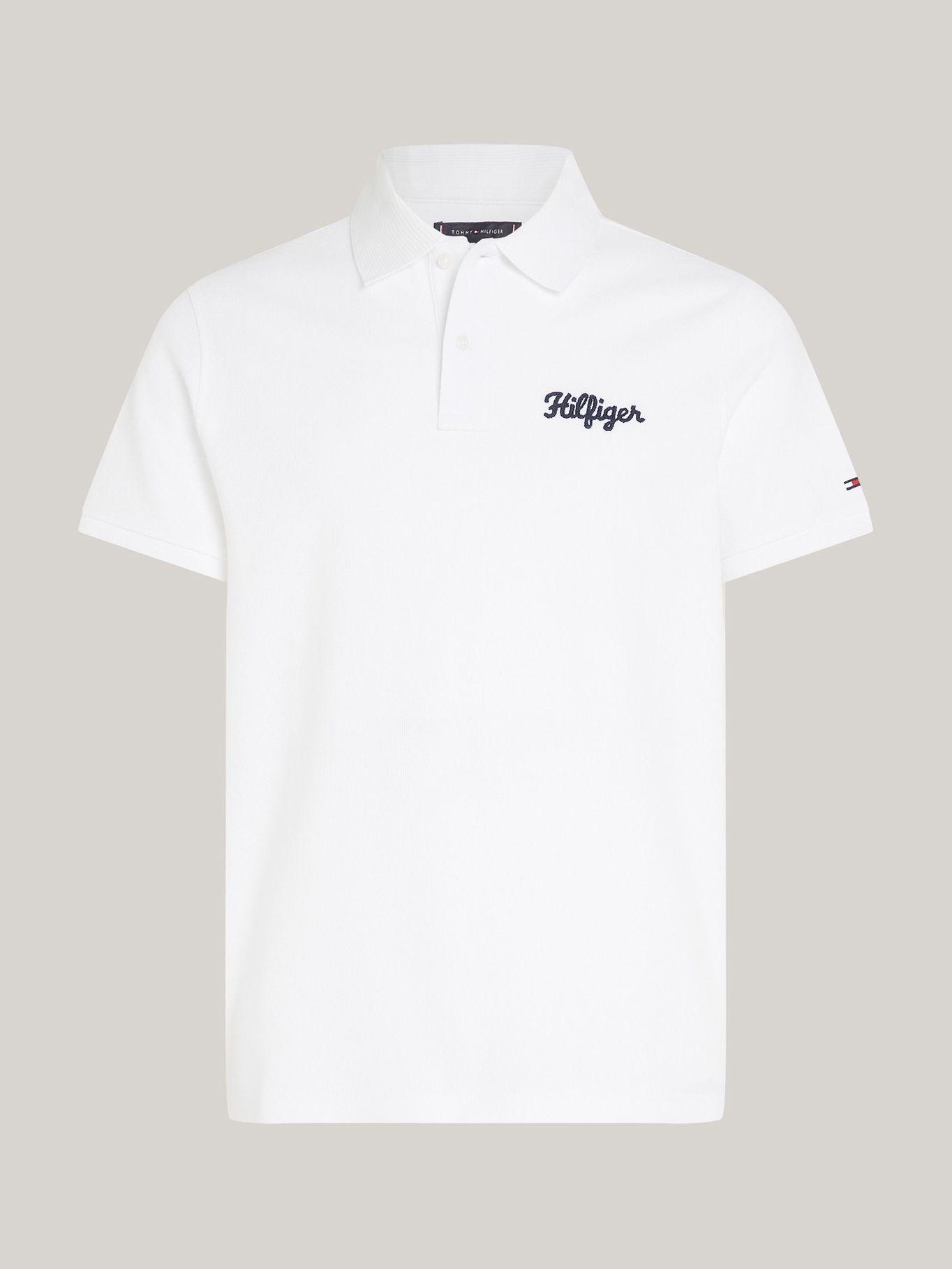 Polo Con Logo En Cadeneta Blanco Tommy Hilfiger-4
