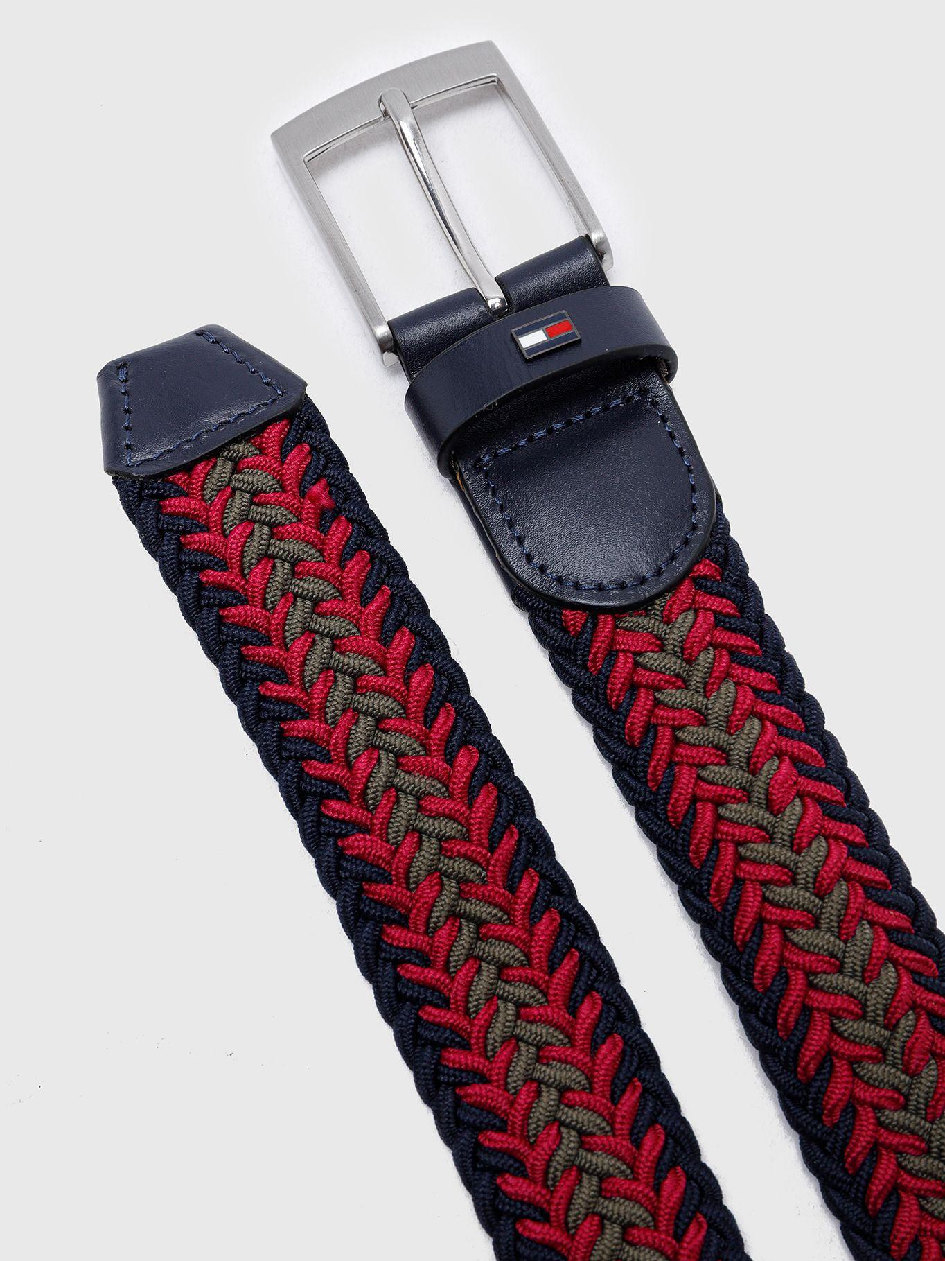 Cinturón Trenzado Elástico Rojo Tommy Hilfiger-1