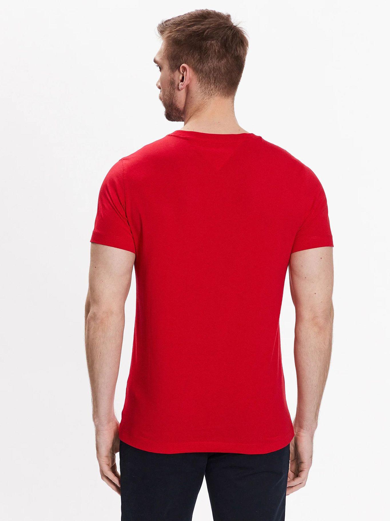 Polera Logo Curve Slim Fit Rojo Tommy Hilfiger-2