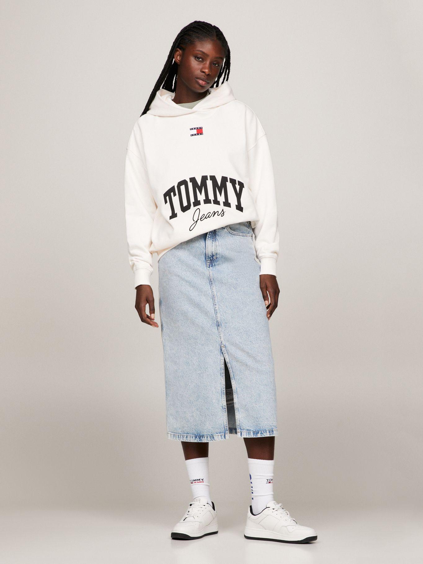 Polerón Hoodie Oversize College Blanco Tommy Jeans-1