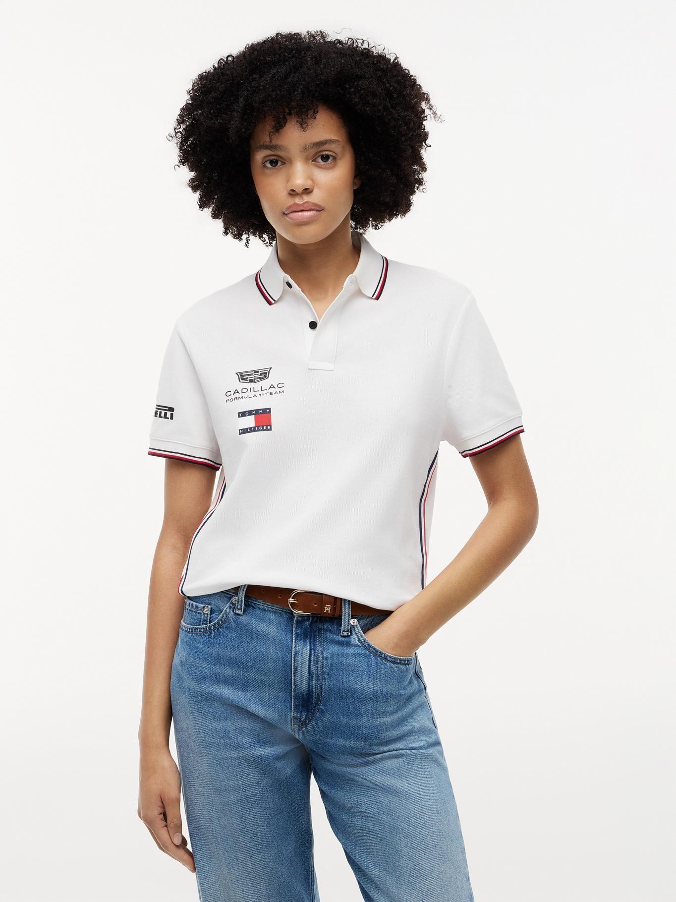 Polo Unisex TH x Cadillac F1 Blanco Tommy Hilfiger-1