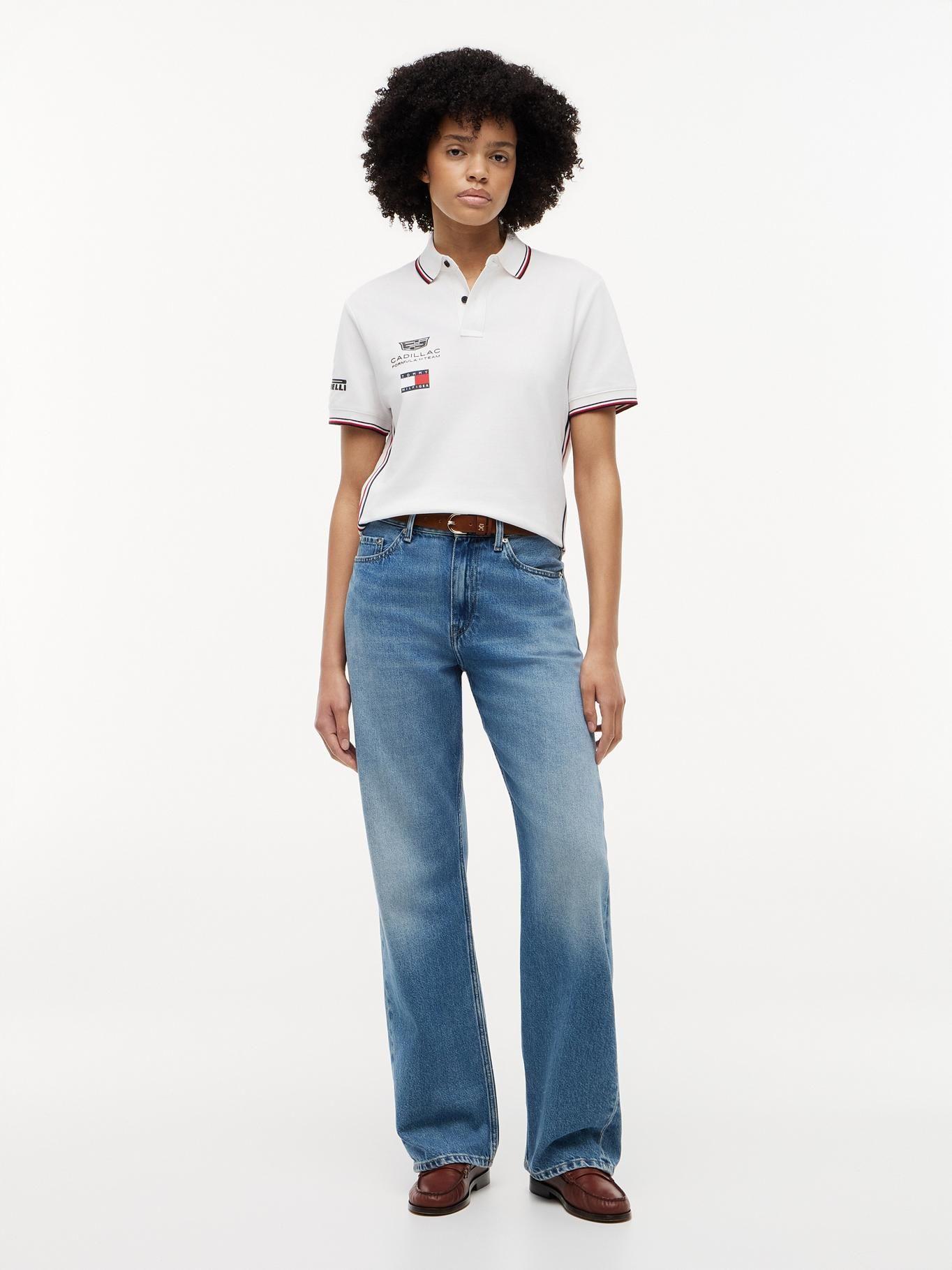Polo Unisex TH x Cadillac F1 Blanco Tommy Hilfiger-3