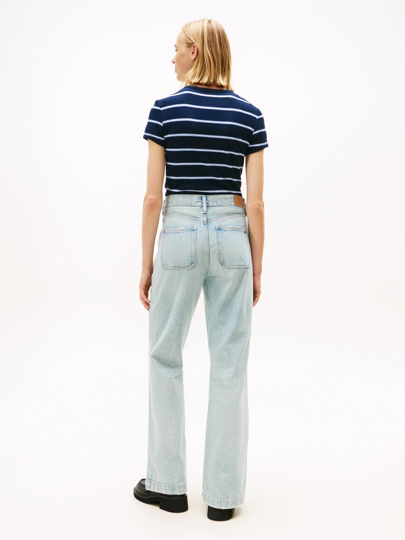 Jeans Bella Talle Alto C Pernera Ancha Azul Tommy Jeans-2