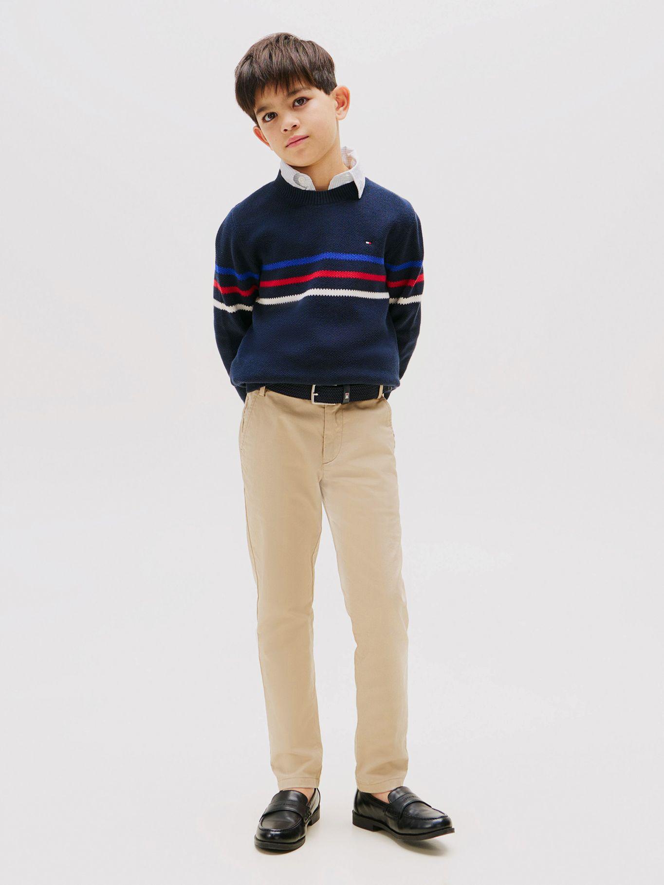 Sweater De Rayas Texturizadas Azul Tommy Hilfiger-1