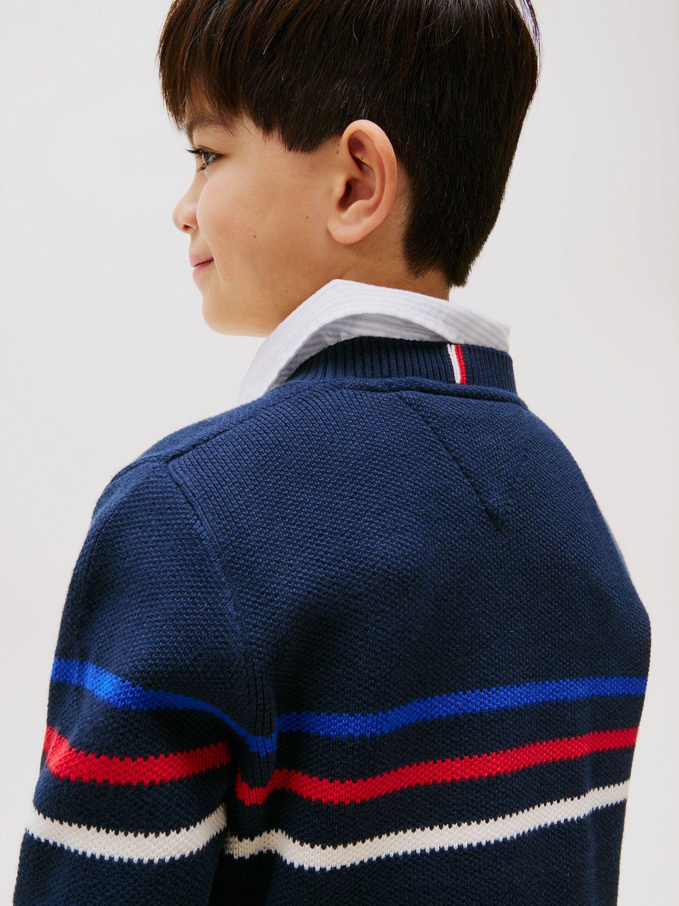Sweater De Rayas Texturizadas Azul Tommy Hilfiger-3