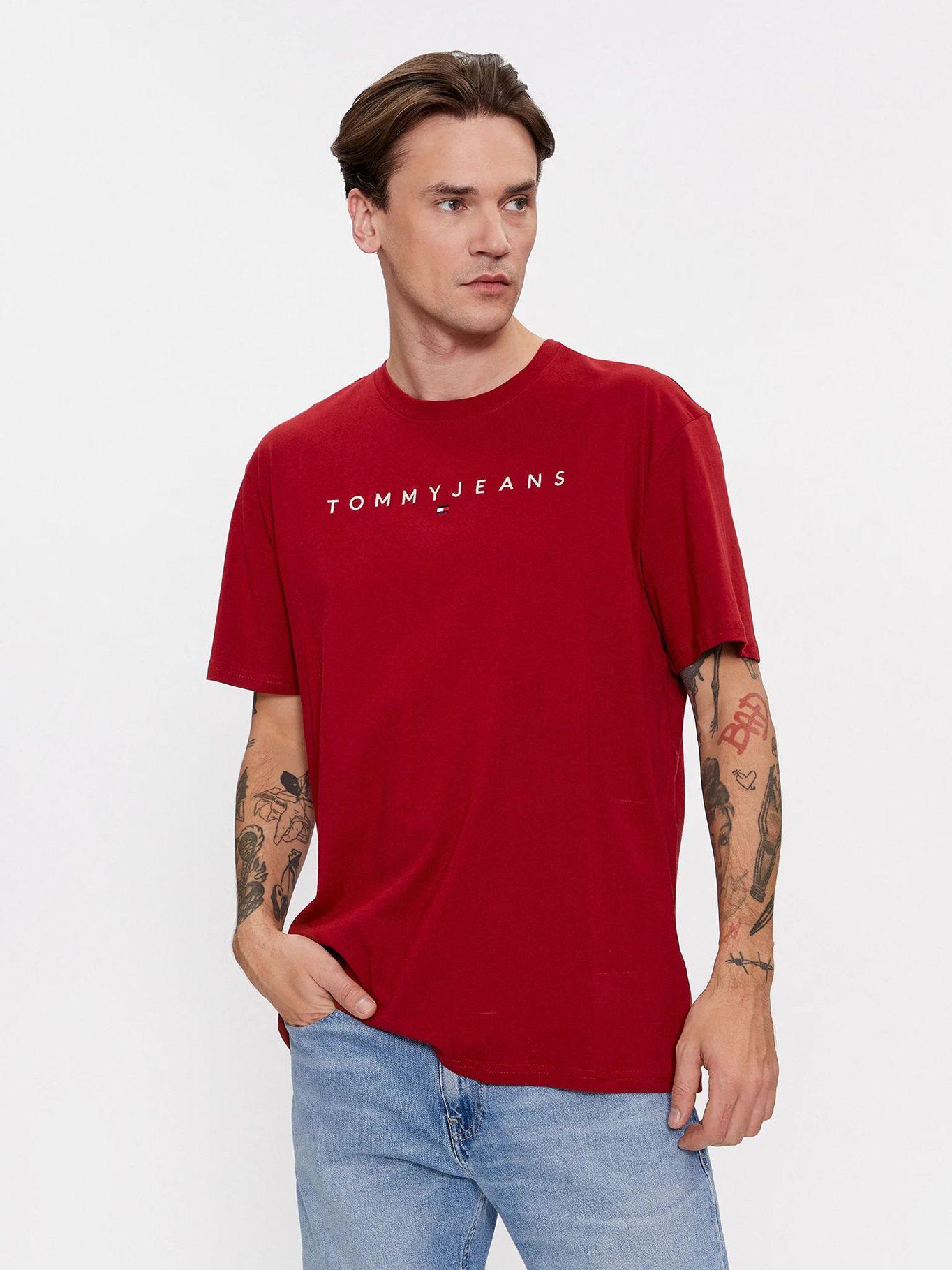 Polera Regular Linear Logo Rojo Tommy Hilfiger-0