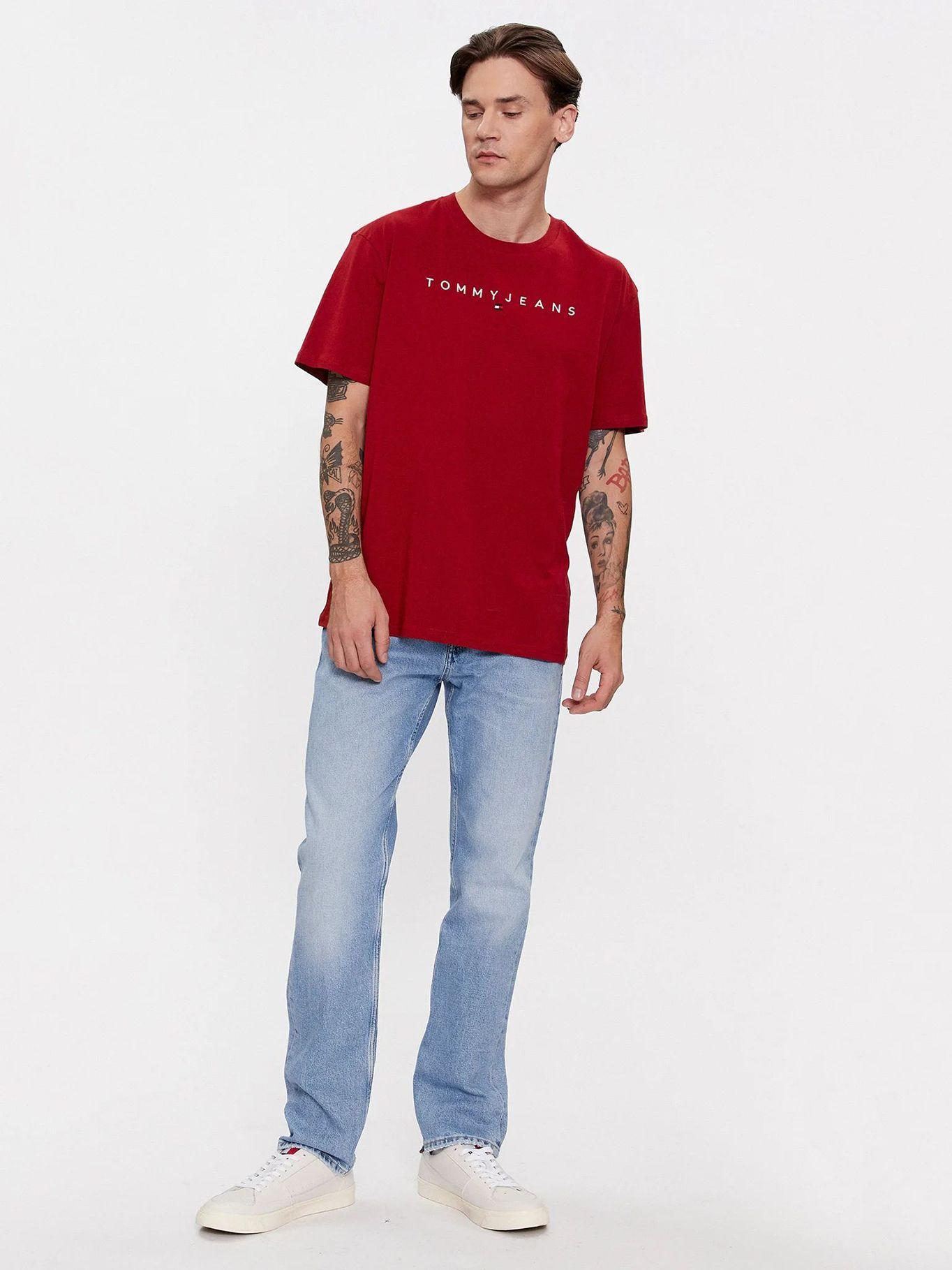 Polera Regular Linear Logo Rojo Tommy Hilfiger-1
