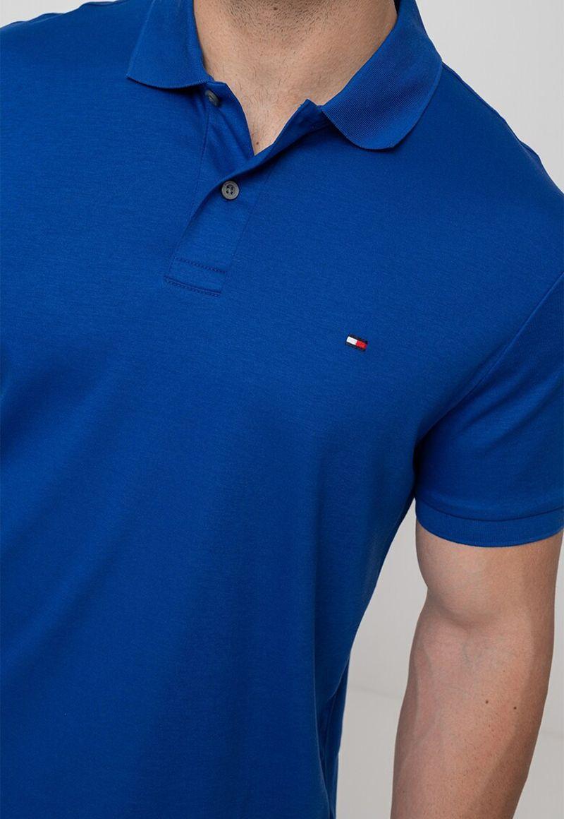 Polo Liquid Cotton Regular Fit Azul Tommy Hilfiger-3