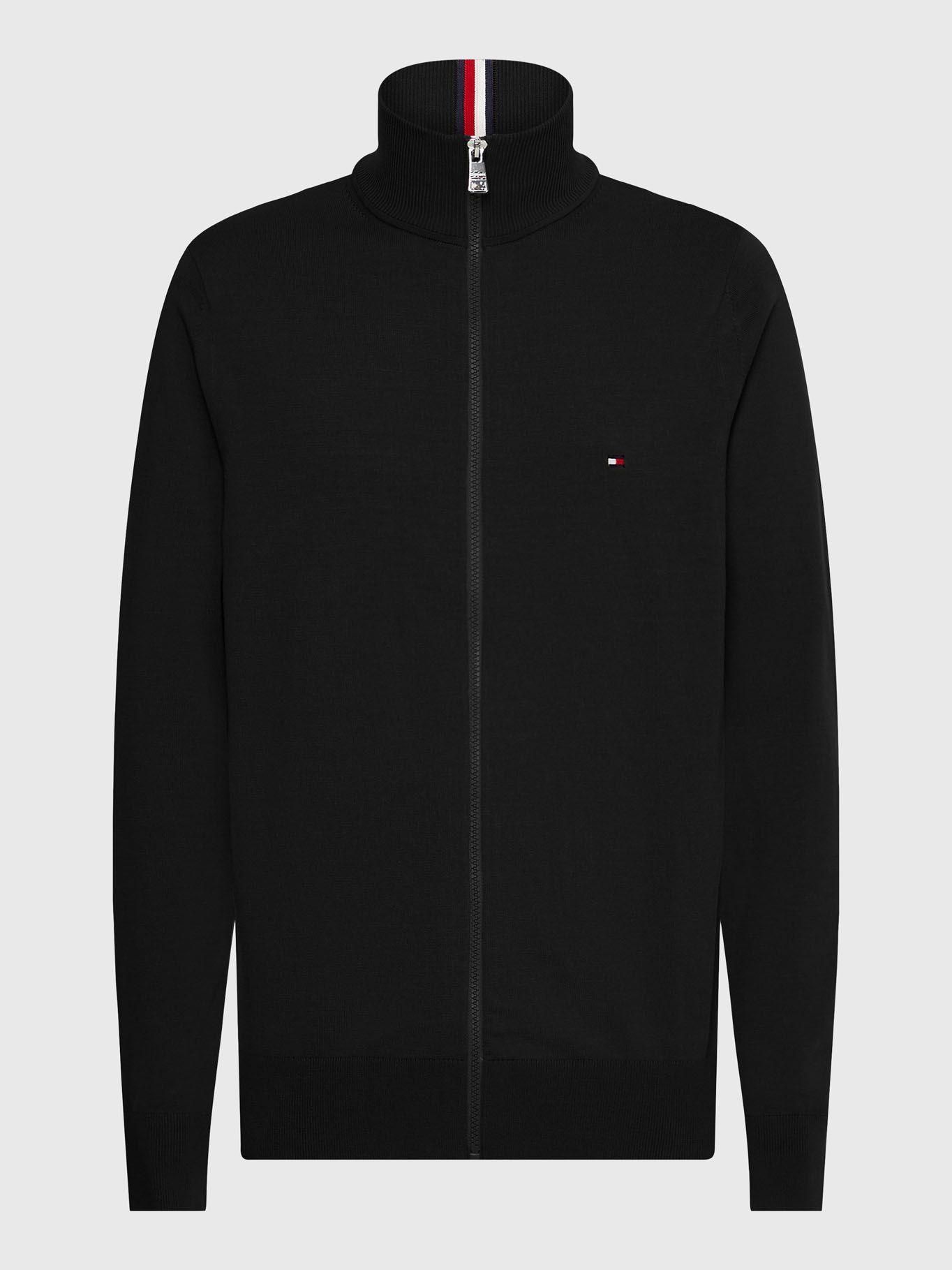 Cárdigan Essential 1985 Con Cierre Negro Tommy Hilfiger-4