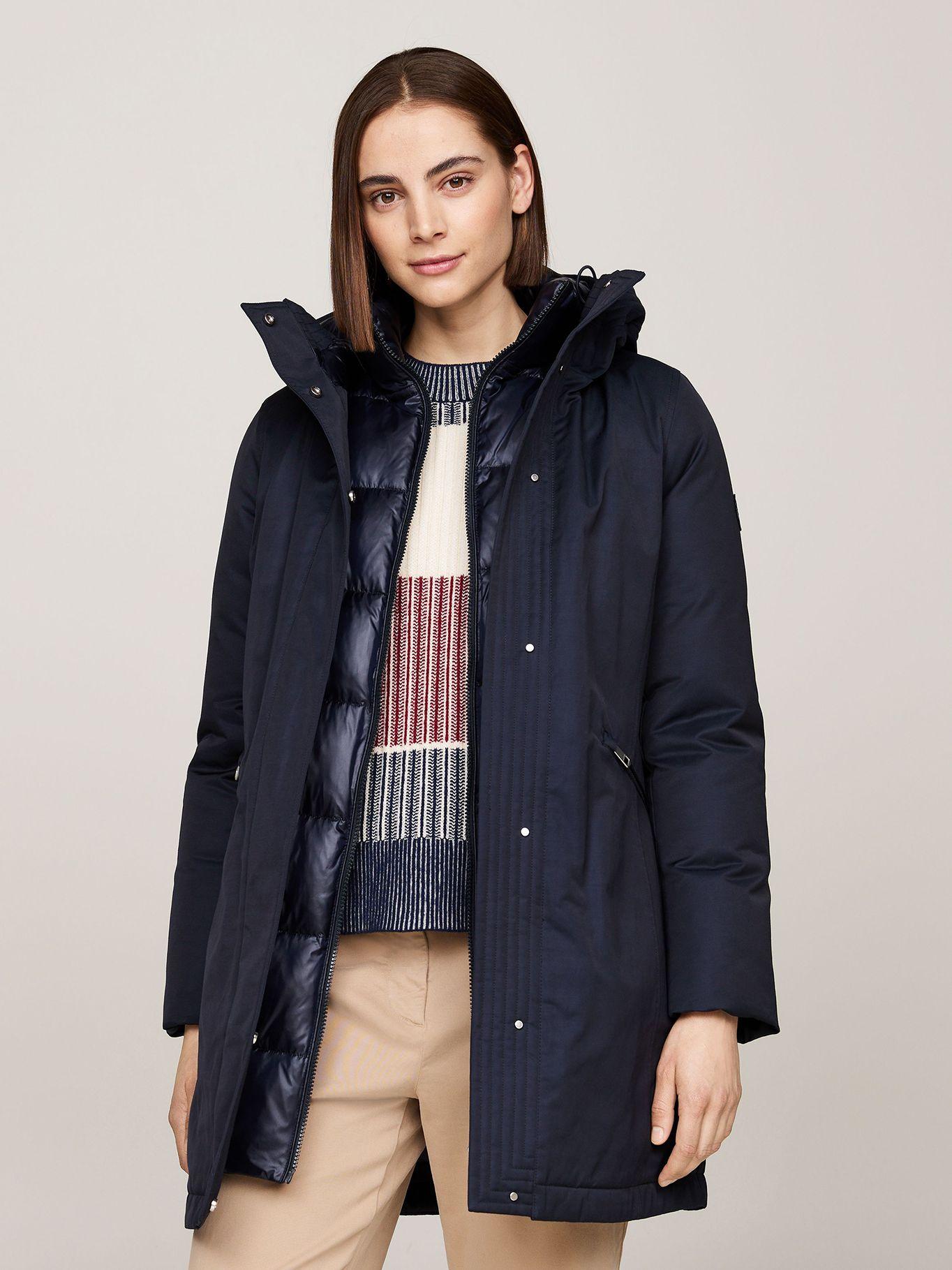 Parka Acolchada Con Gorro Azul DW5 Tommy Hilfiger-0
