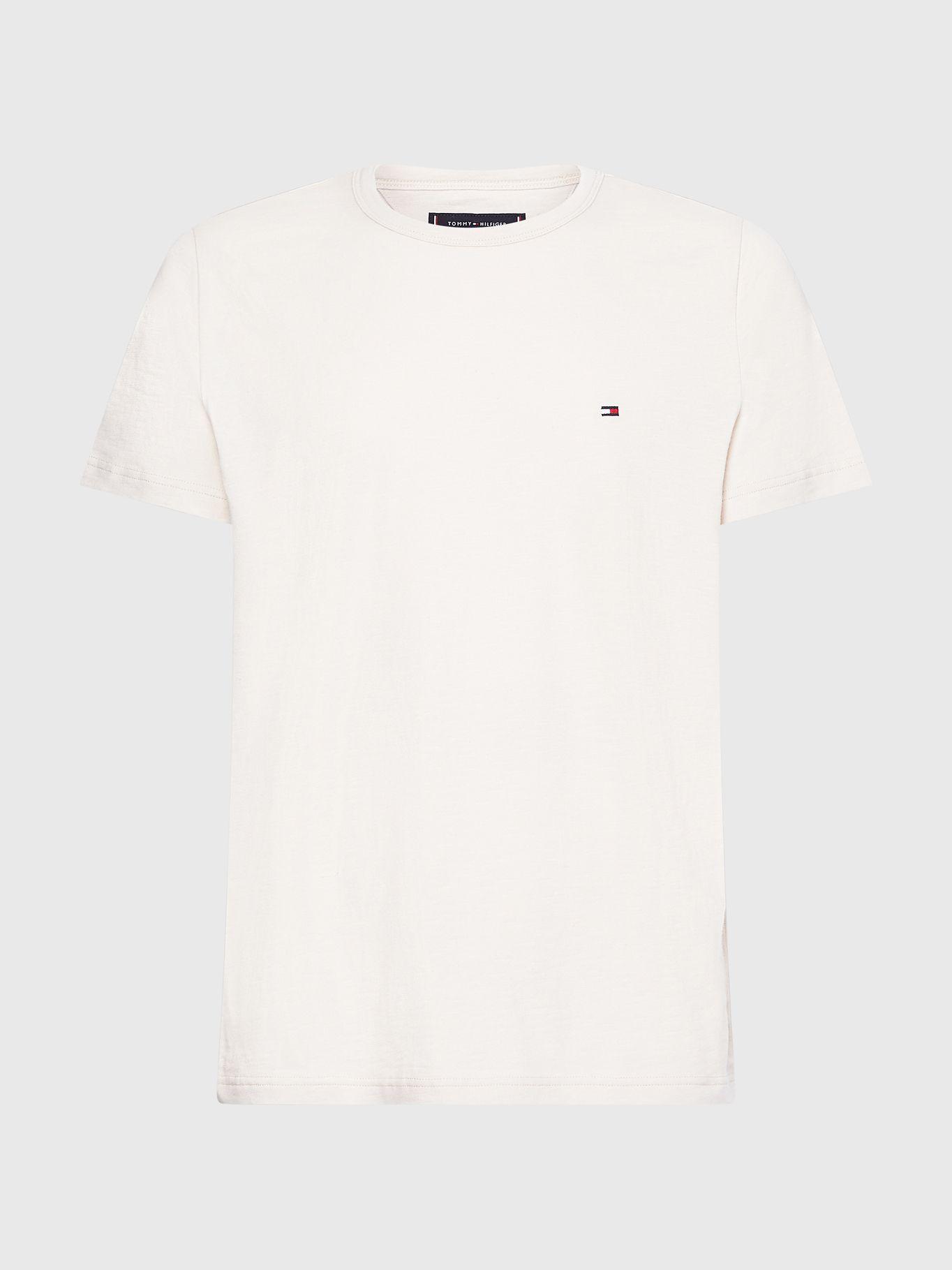 Polera Logo Cotton Linen Blanco Tommy Hilfiger JN2-4