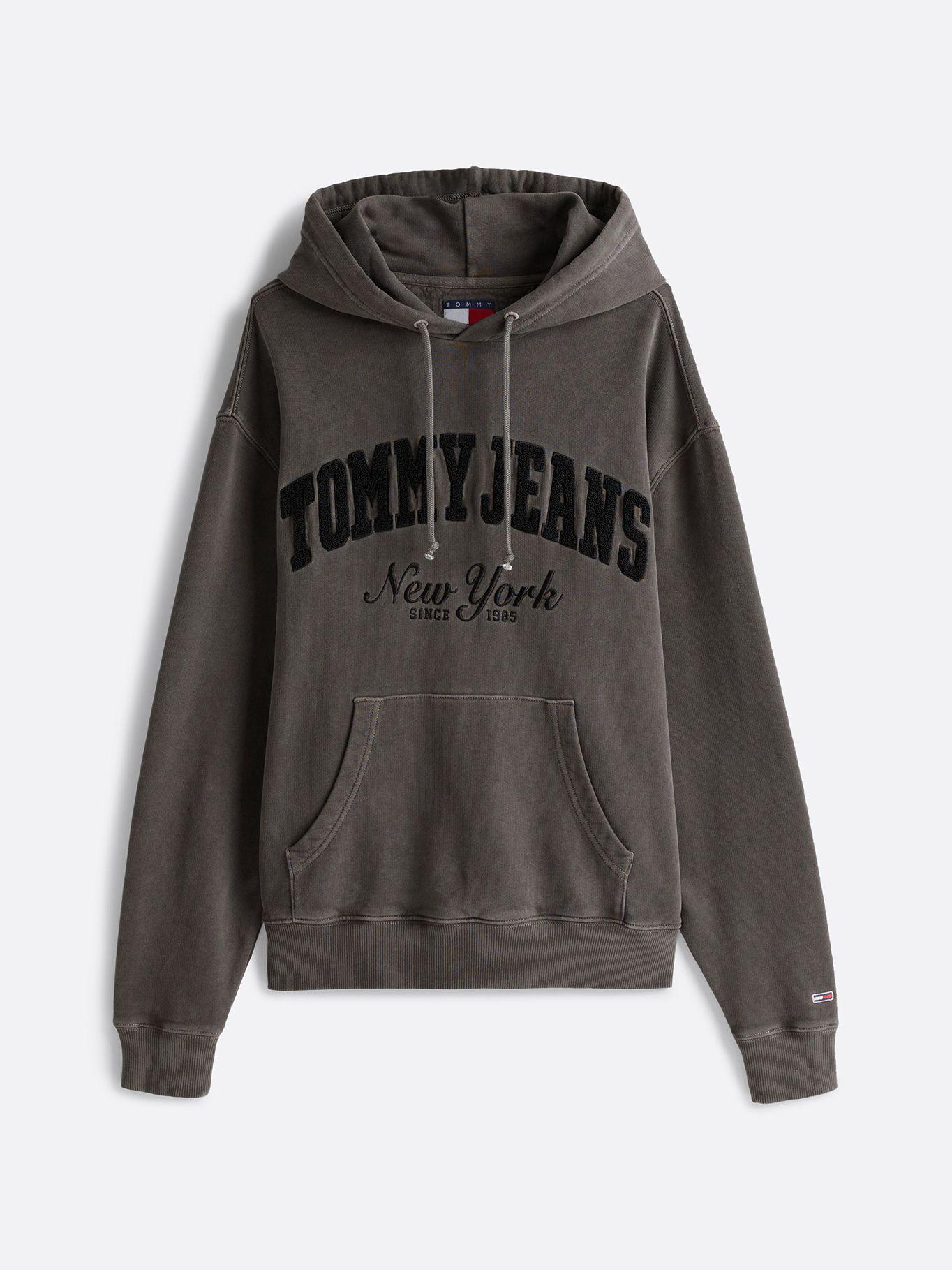 Polerón Hoodie Con Efecto Lavado Negro Tommy Jeans-4