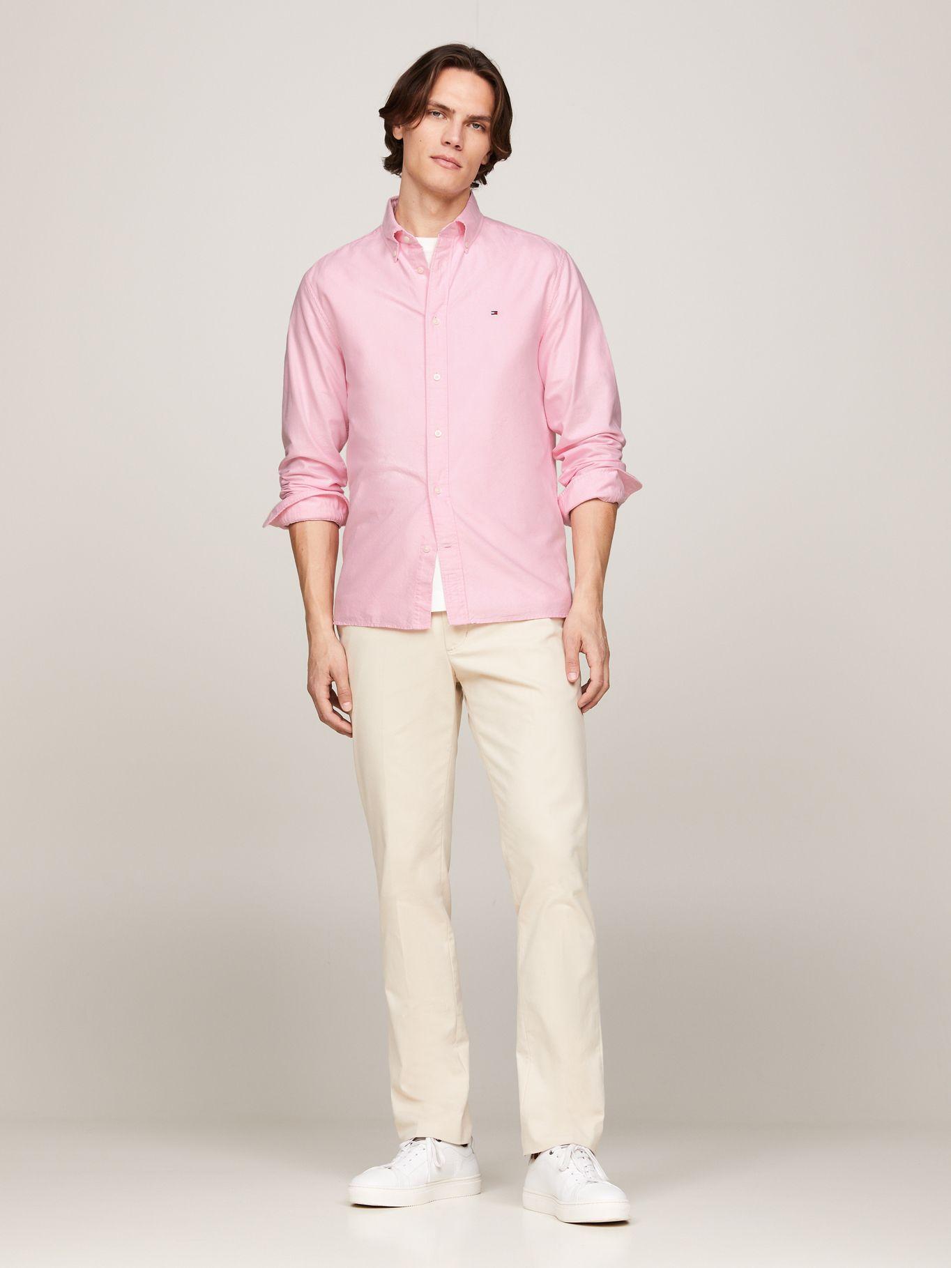 Camisa Oxford Heritage Regular Fit Rosado Tommy Hilfiger-1