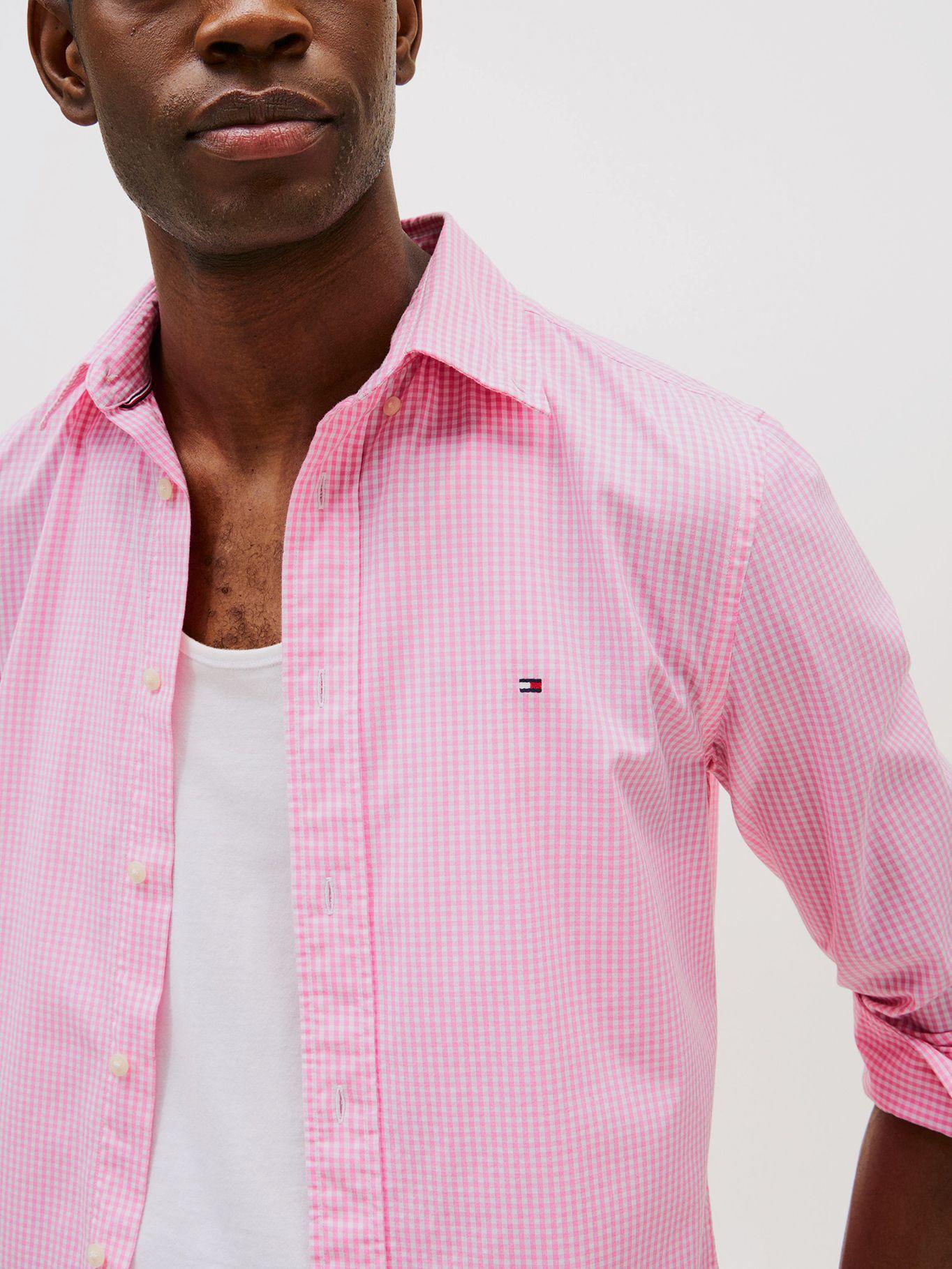 Camisa Flex Regular De Cuadros Rosado Tommy Hilfiger-3