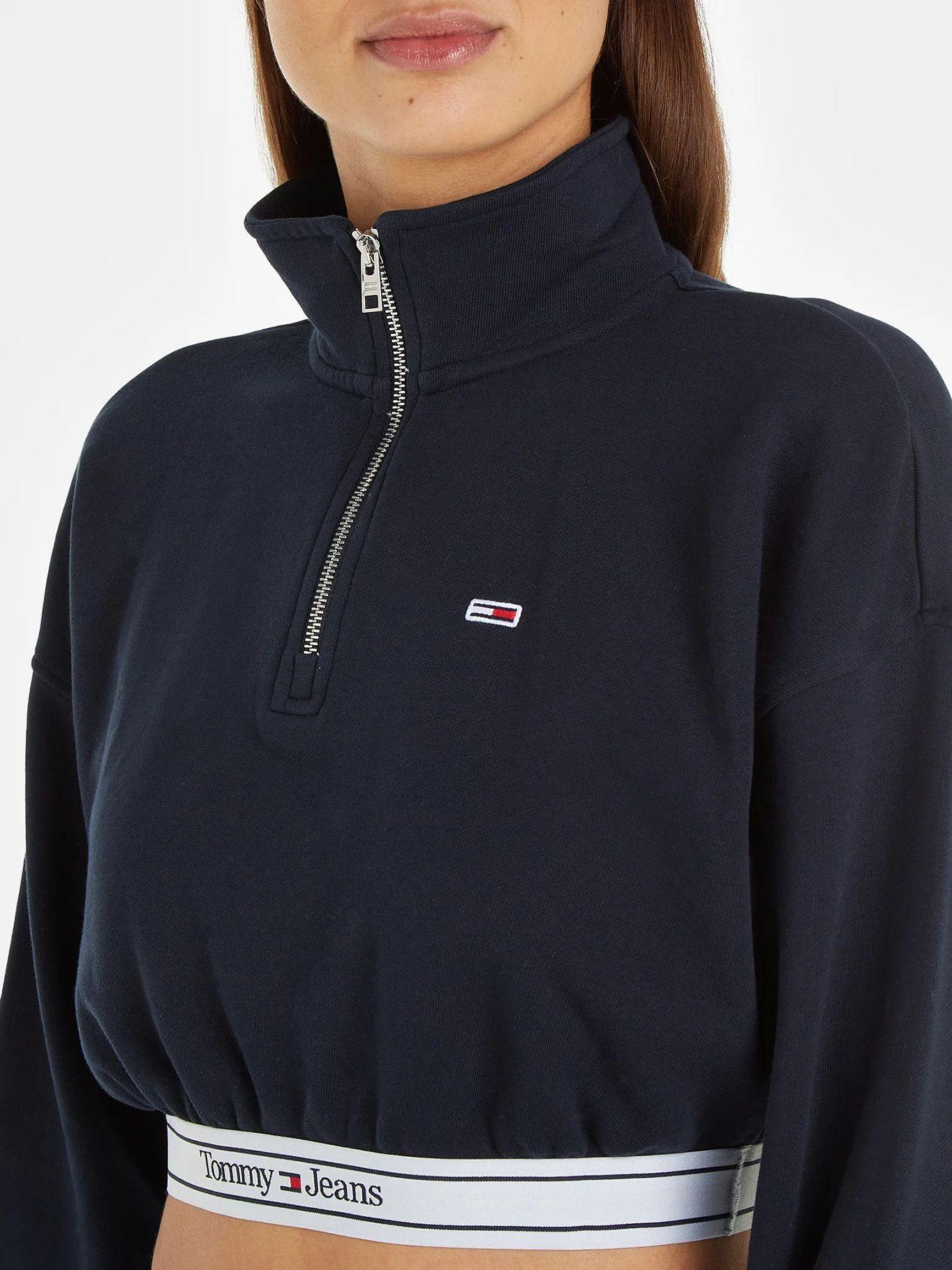 Polerón Con Cierre Cropped Azul Tommy Jeans-2