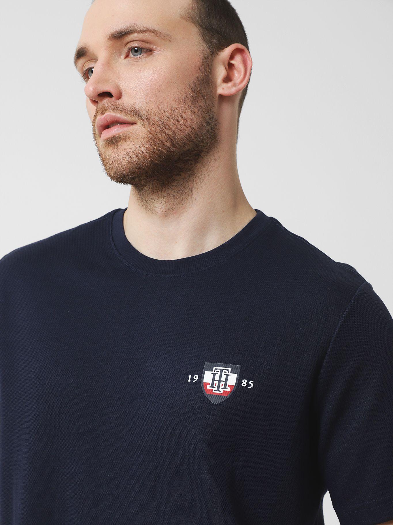Camiseta C-Neck Con Logo Azul Tommy Hilfiger-3
