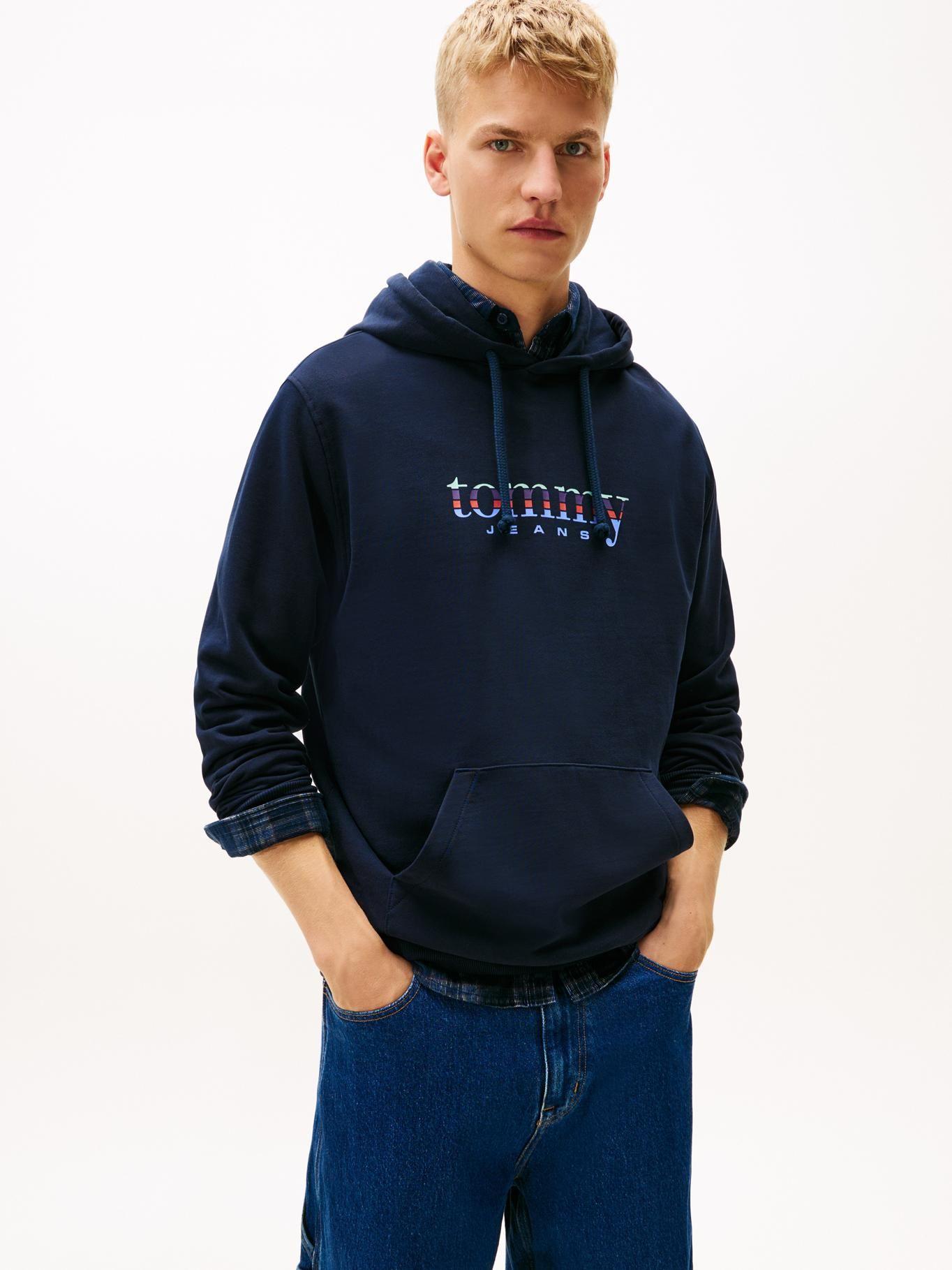 Polerón Hoodie Con Logo Tommy Jeans Azul-0