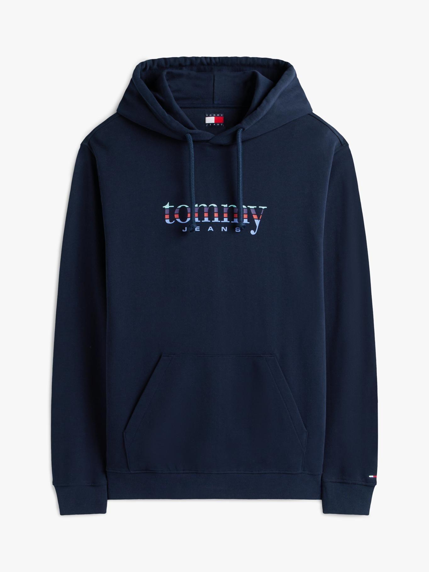 Polerón Hoodie Con Logo Tommy Jeans Azul-4