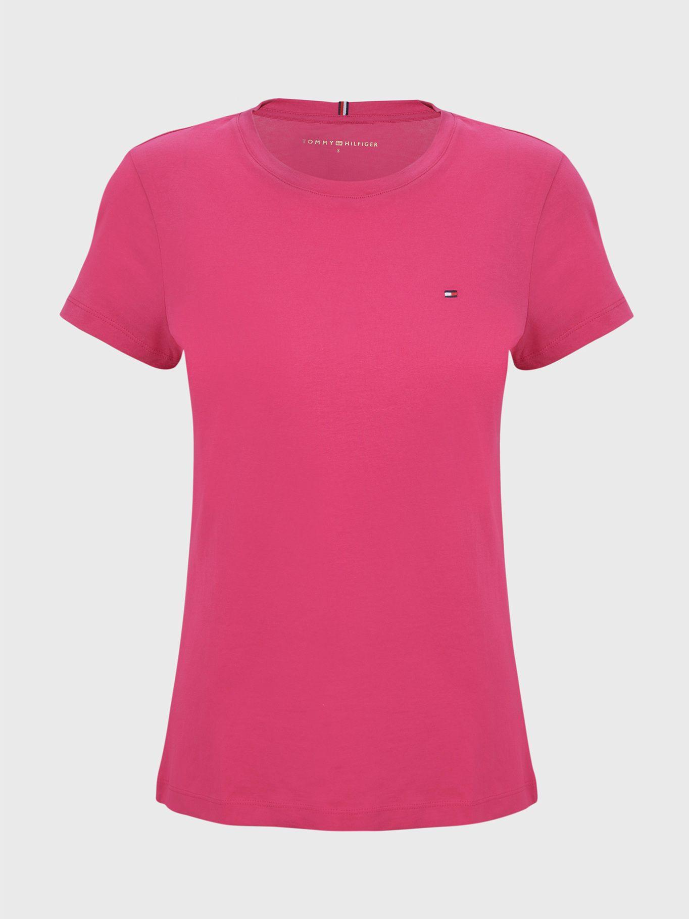 Polera Básica C-Neck Fucsia Tommy Hilfiger-0