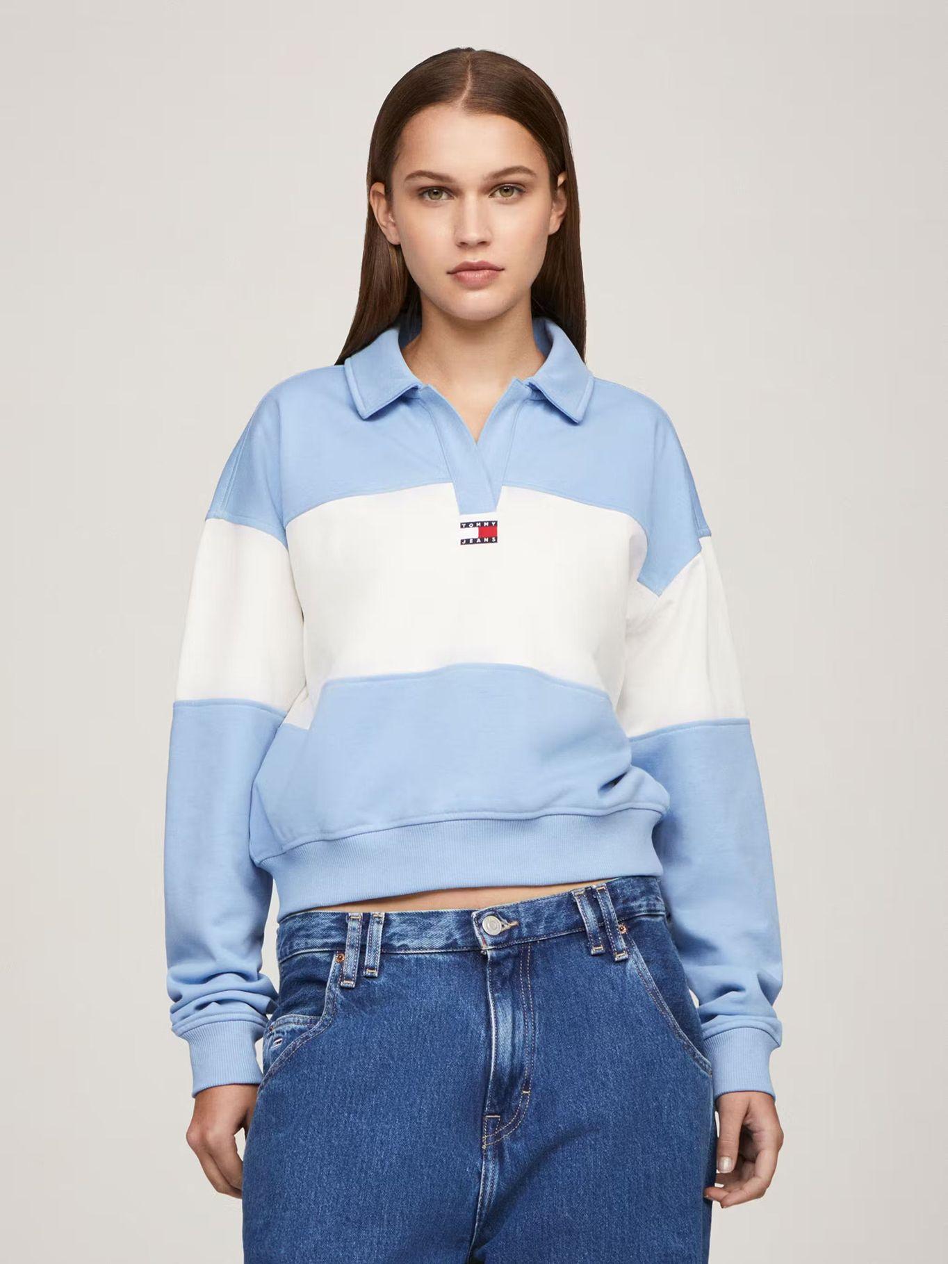 Sweater Relaxed Color Block Celeste Tommy Jeans-0