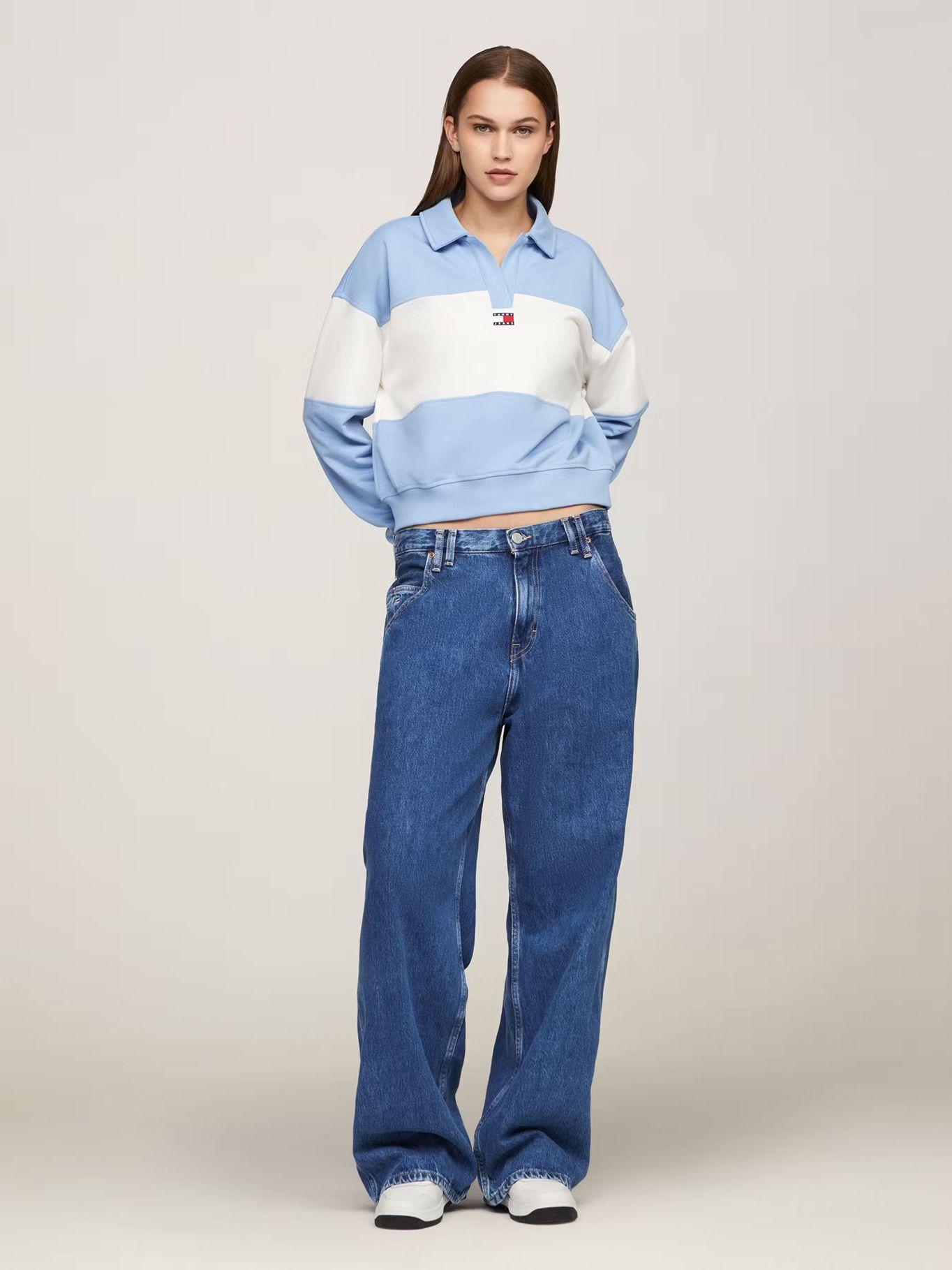 Sweater Relaxed Color Block Celeste Tommy Jeans-1