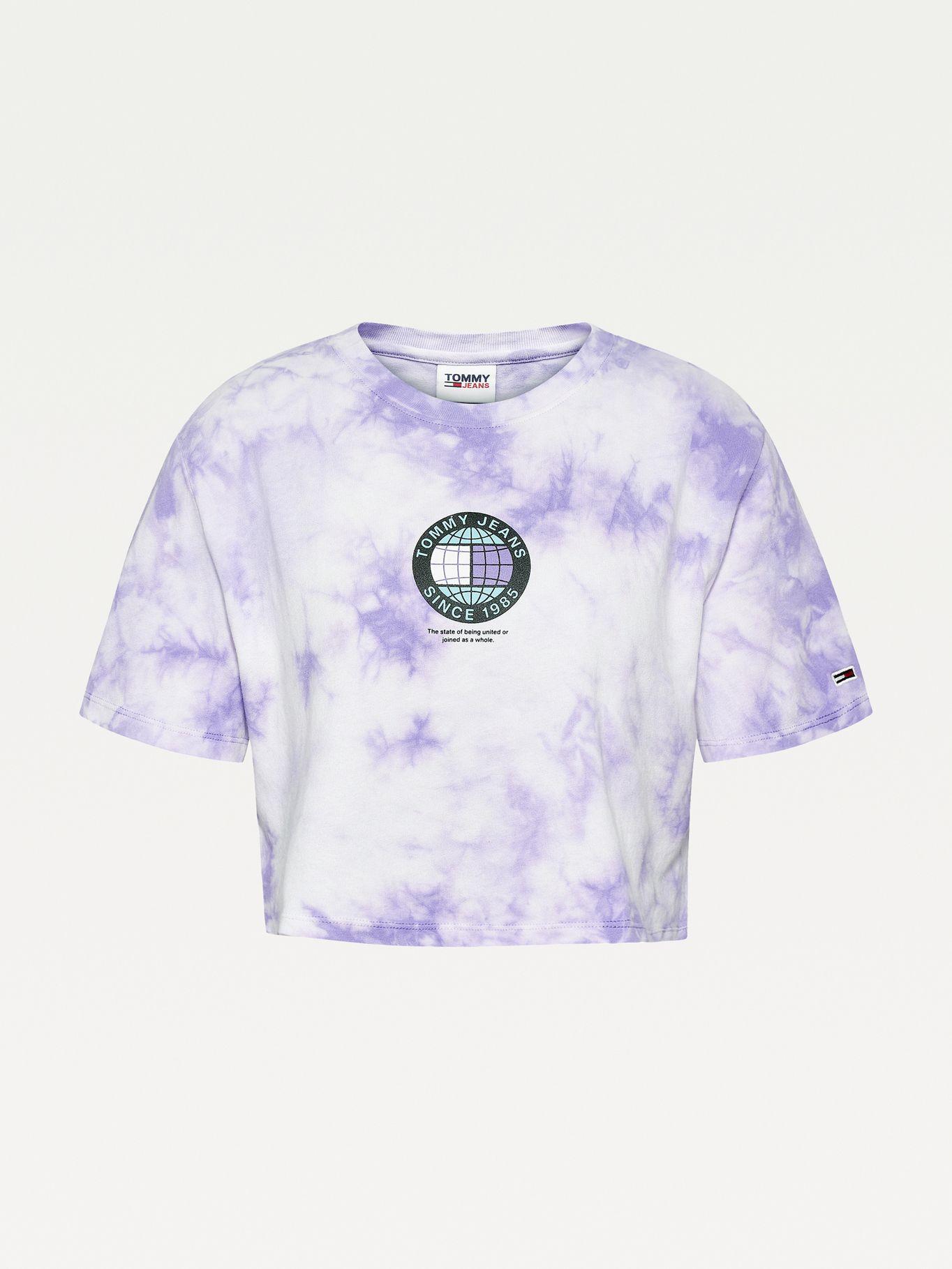 Polera Crop Logo Morado Tommy Jeans A2-3