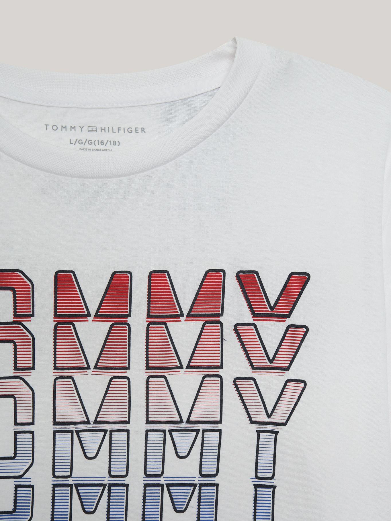 Polera Niño Flutter Graphic Logo Blanco Tommy Hilfiger-2