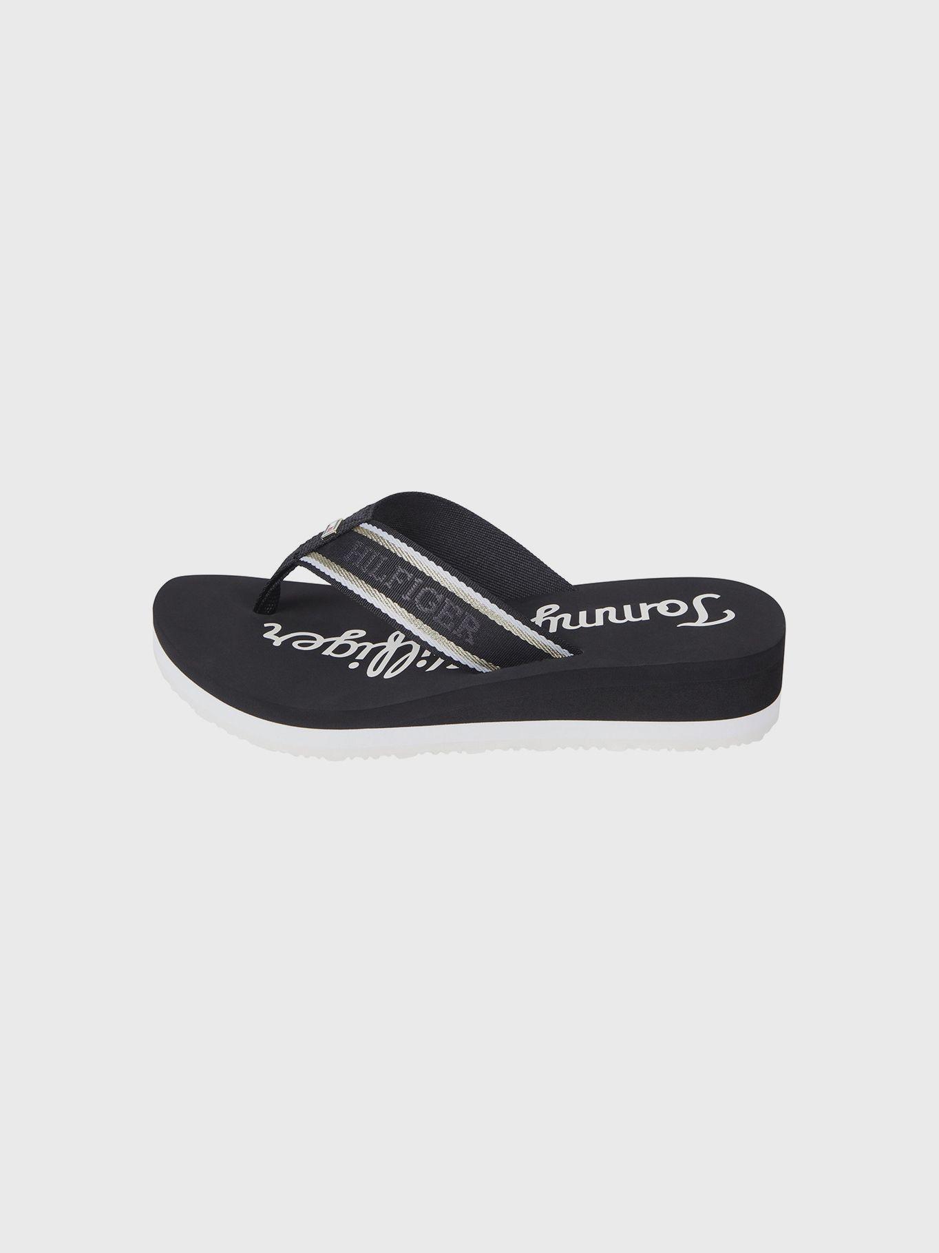 Sandalias Signature Con Logo Negro Tommy Hilfiger-3