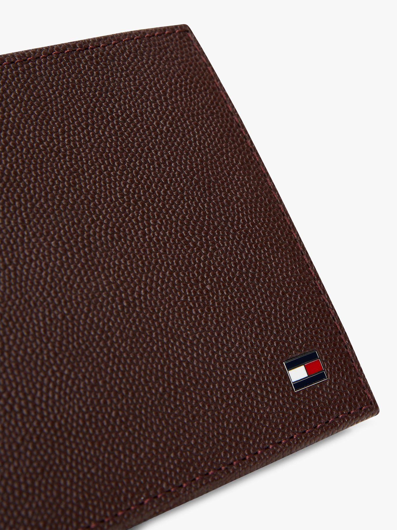Billetera Flag Plegable De Cuero Café Tommy Hilfiger-2
