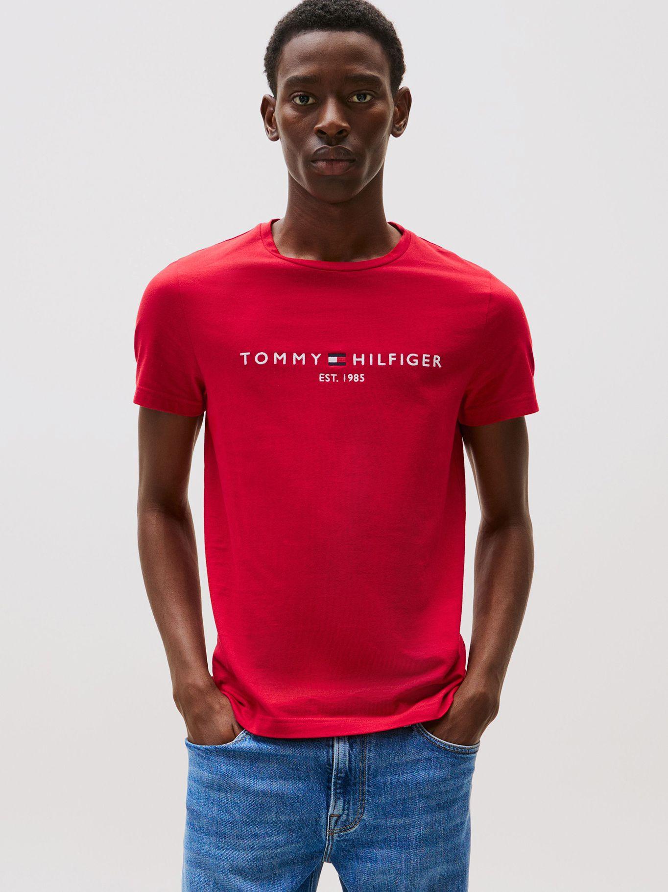 Polera Organic Cotton Slim XLD Rojo Tommy Hilfiger-0