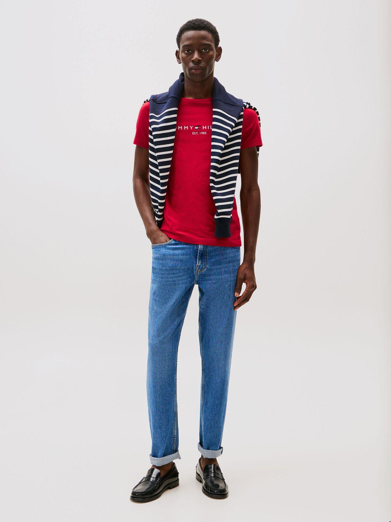 Polera Organic Cotton Slim XLD Rojo Tommy Hilfiger-1