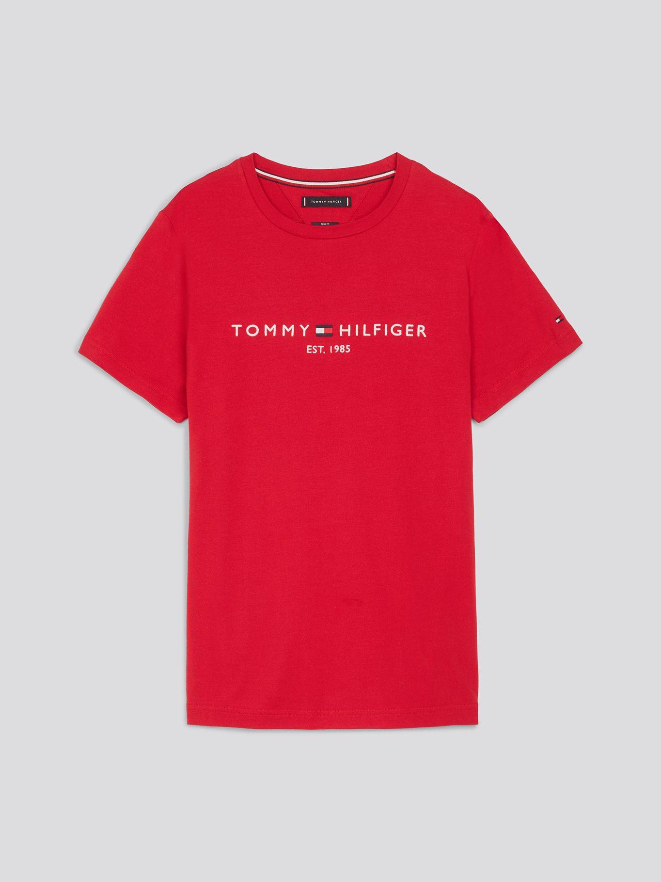Polera Organic Cotton Slim XLD Rojo Tommy Hilfiger-4