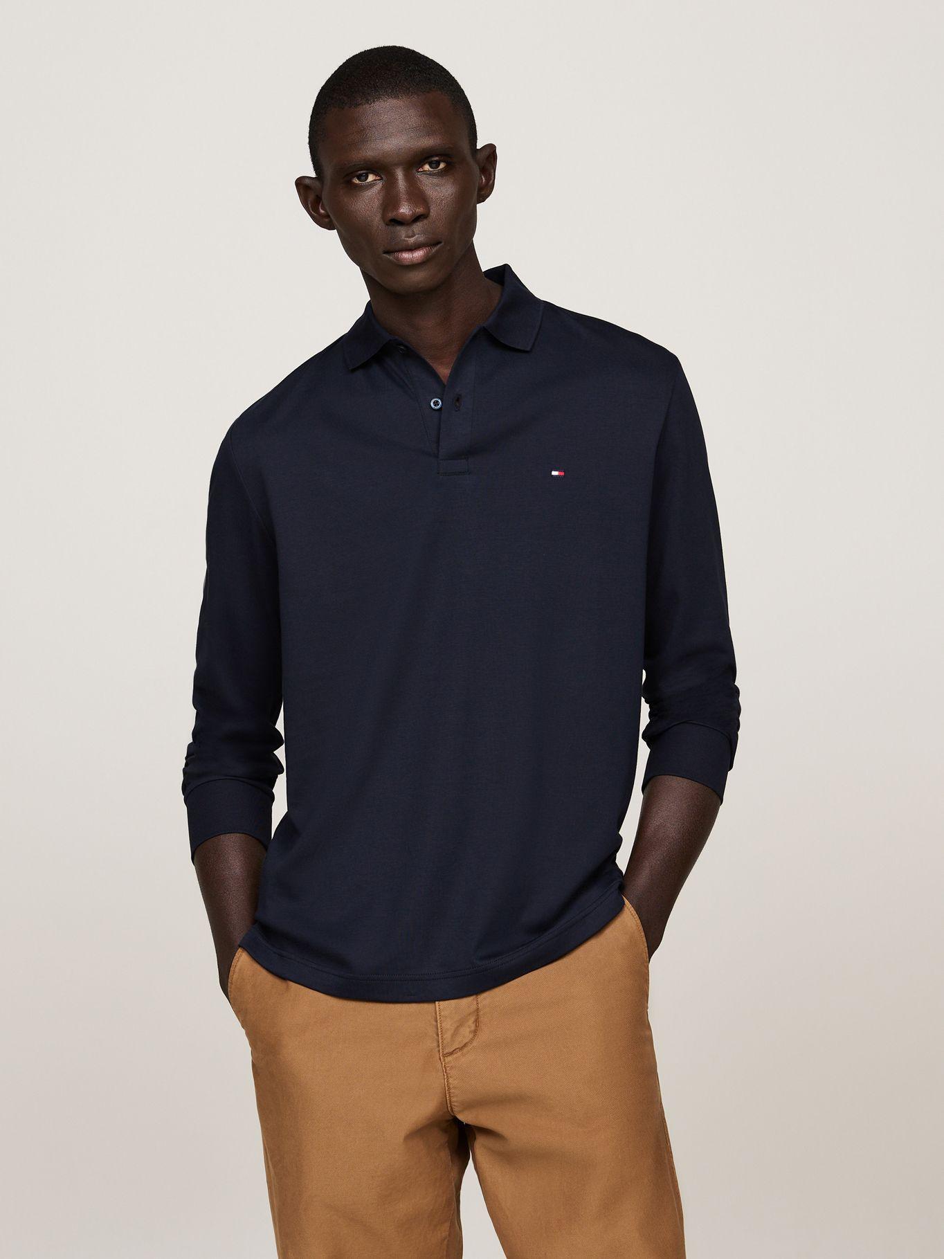 Polo Liquid Cotton Con Logo Azul Tommy Hilfiger-0