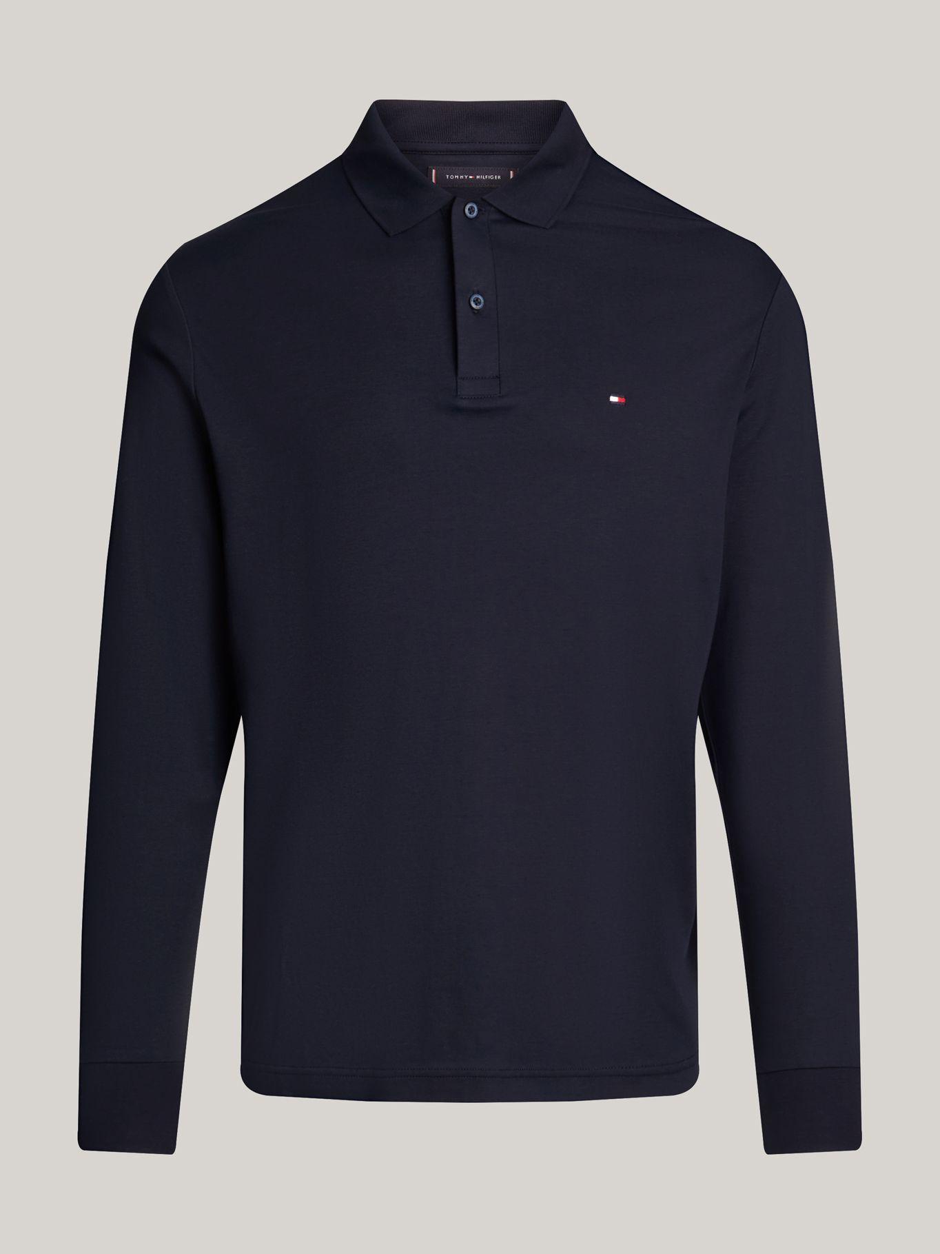 Polo Liquid Cotton Con Logo Azul Tommy Hilfiger-4