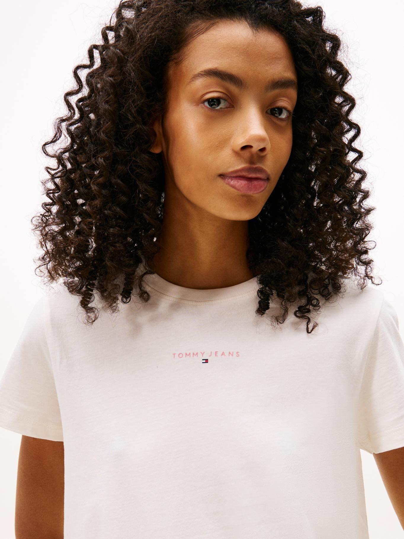 Polera Regular Fit Logo Lineal Blanco Tommy Jeans-3