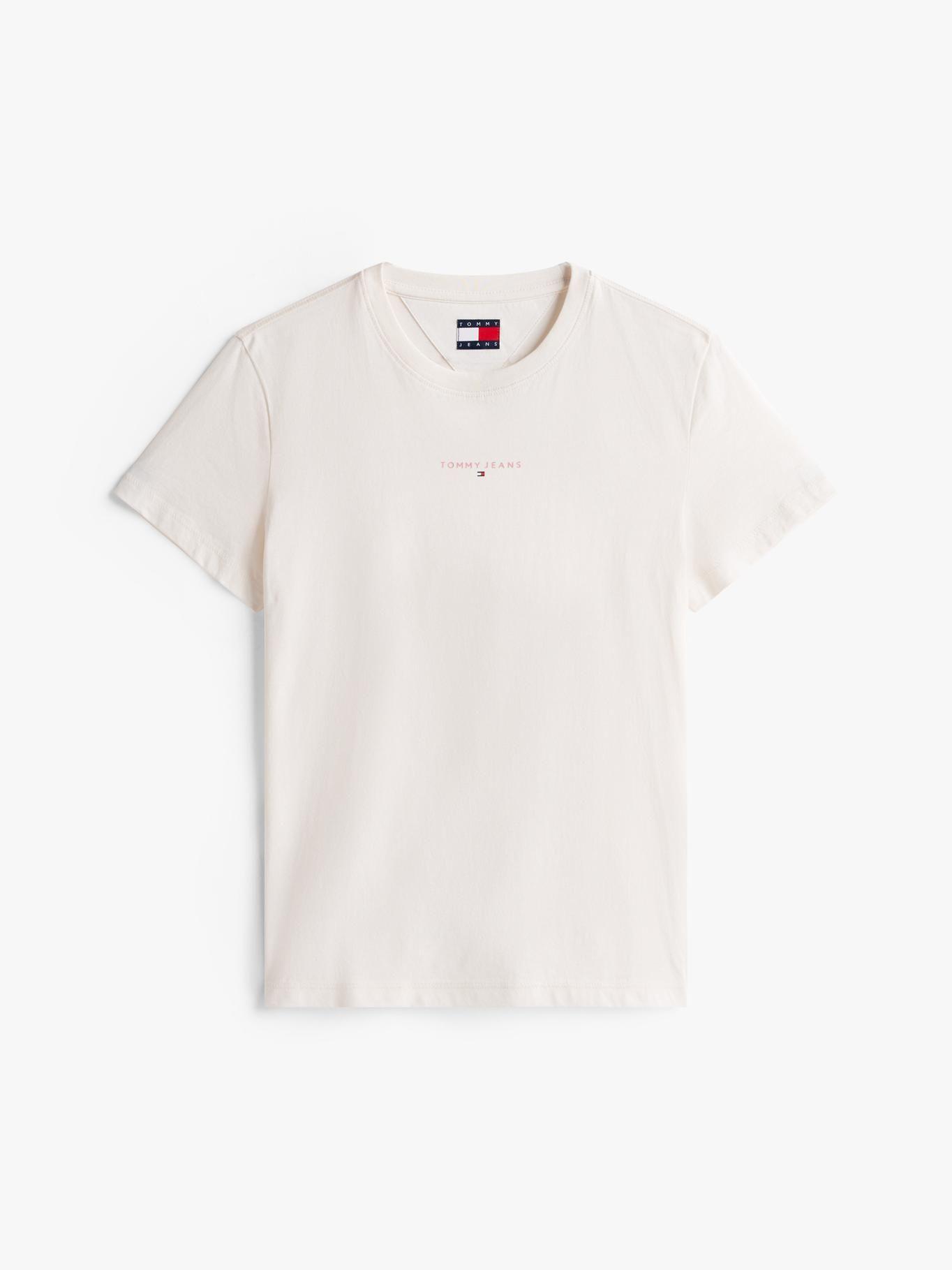 Polera Regular Fit Logo Lineal Blanco Tommy Jeans-4