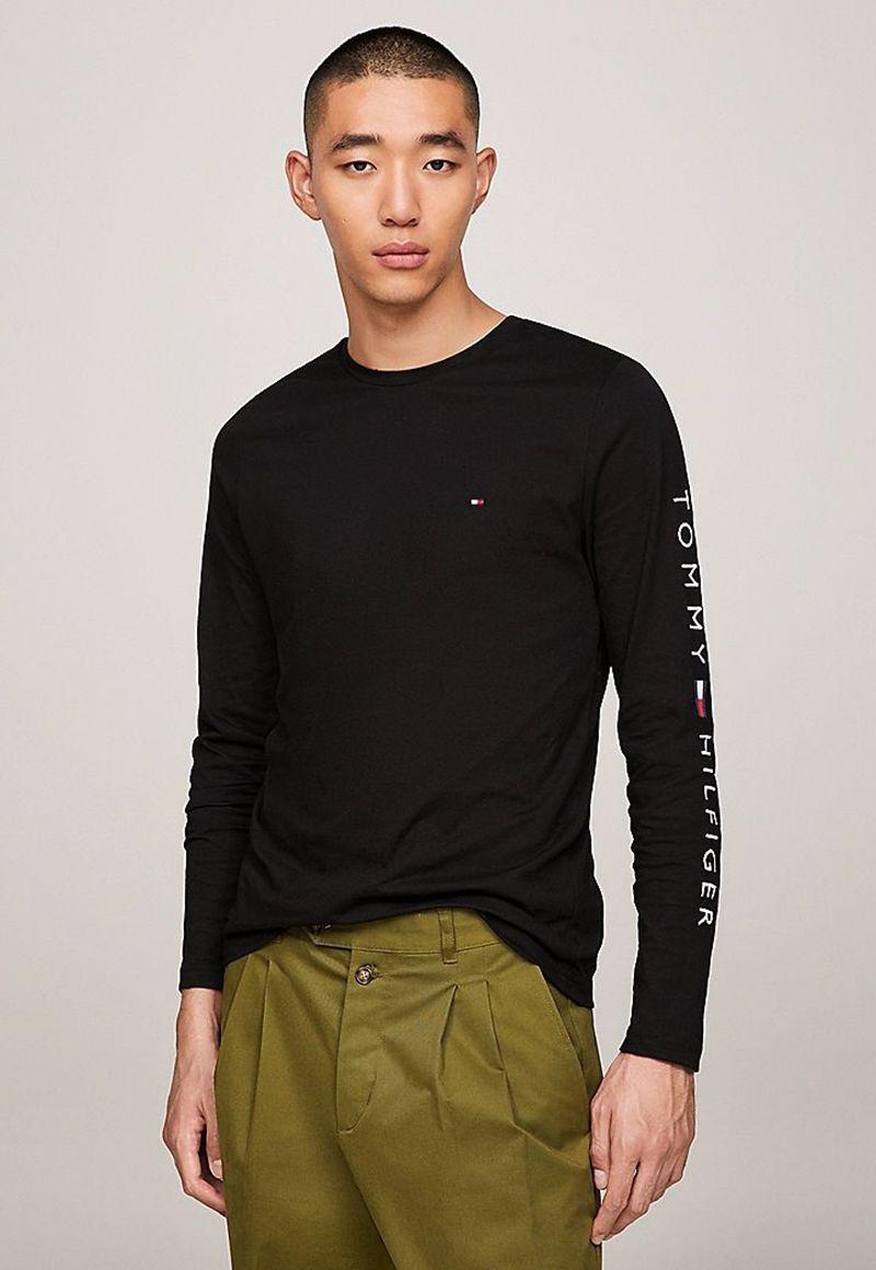 Polera Essential Flag Logo Negro Tommy Hilfiger-0